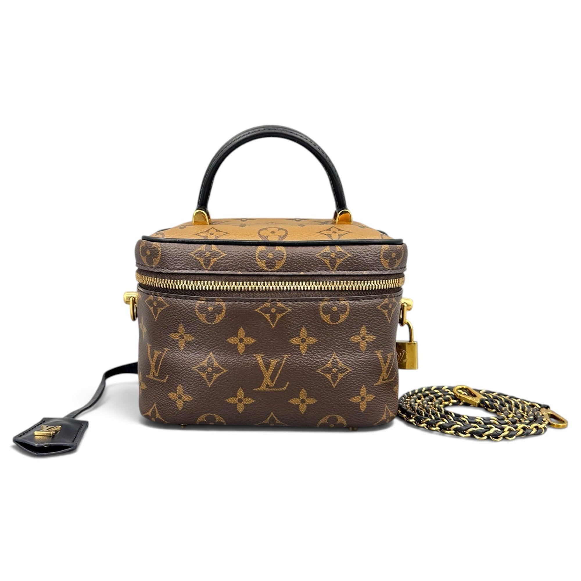 Vanity leather handbag
