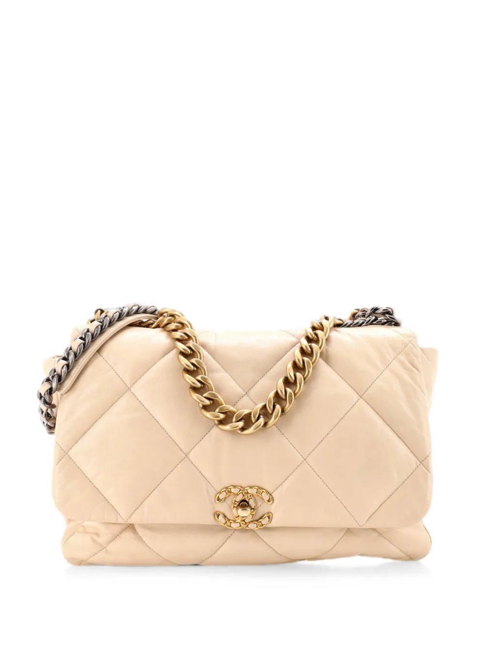 19 Flap Bag Quilted Leather Maxi crossbody bag