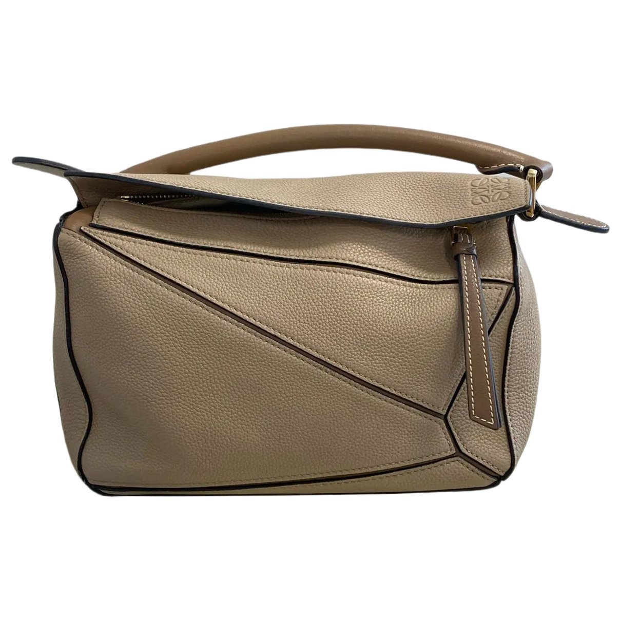 Puzzle leather handbag