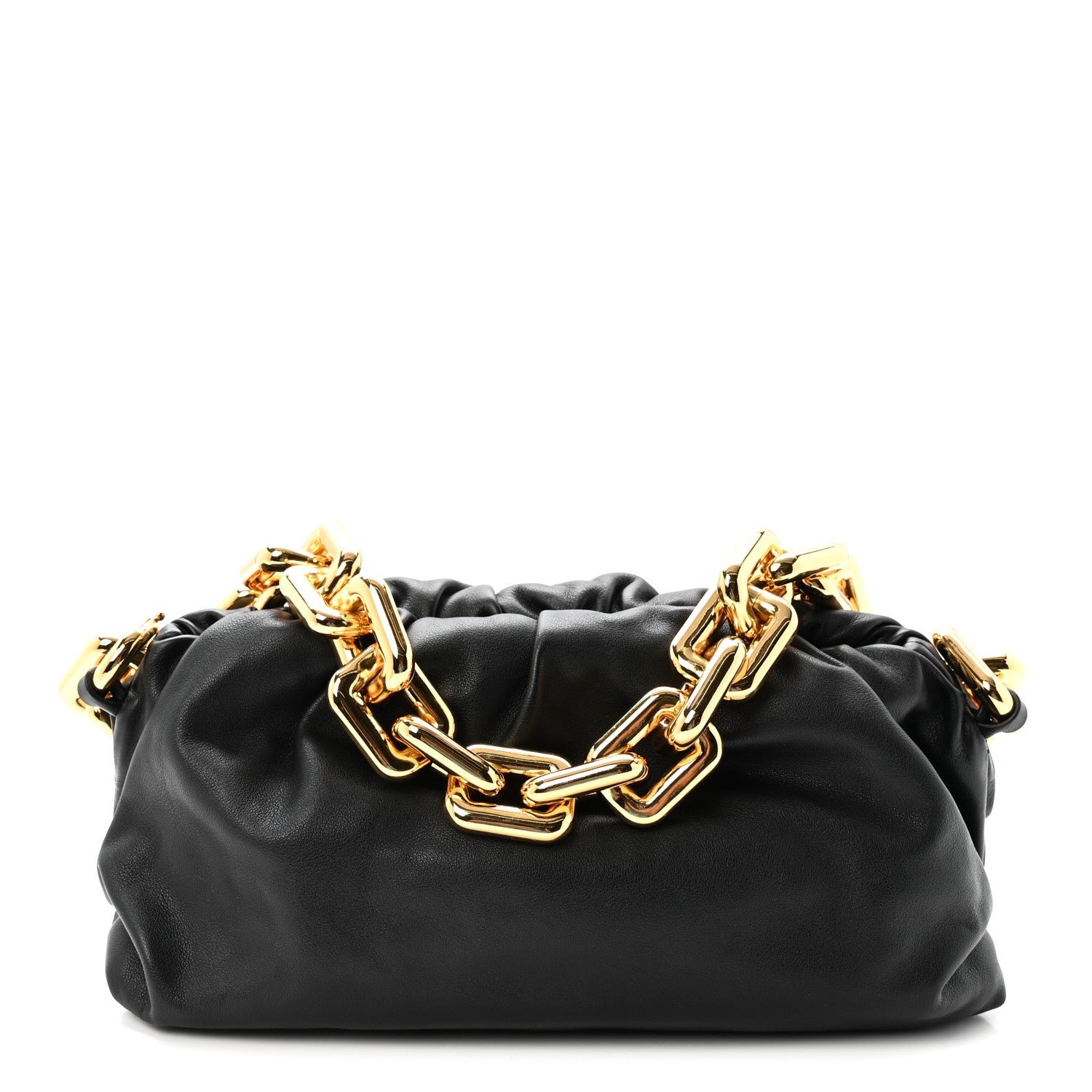 Bottega Veneta Calfskin The Pouch Chain Black