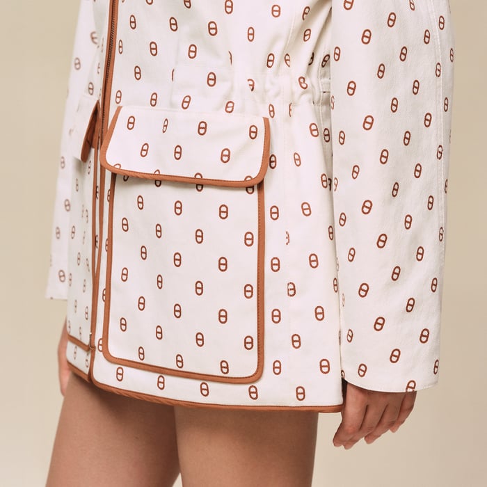Marron Fauve "Chaine d'Ancre" Reversible Short Coat