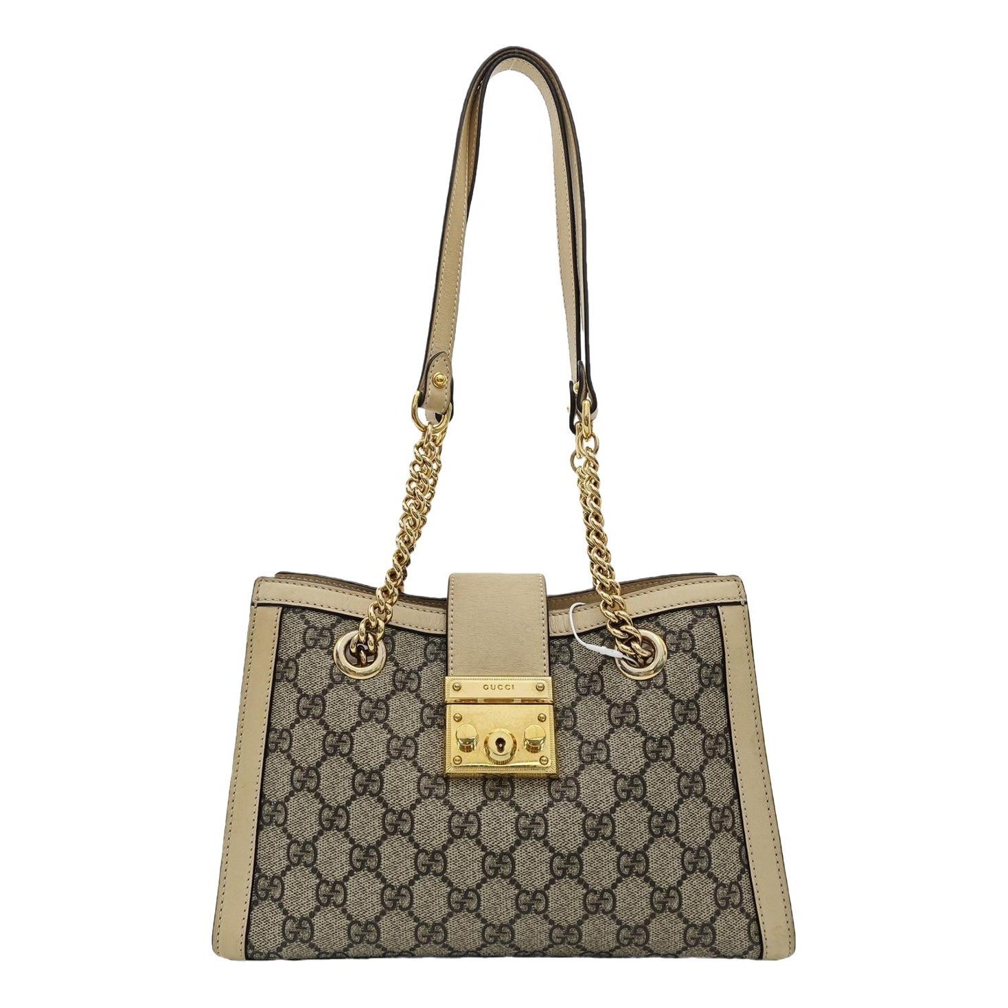 Padlock leather handbag