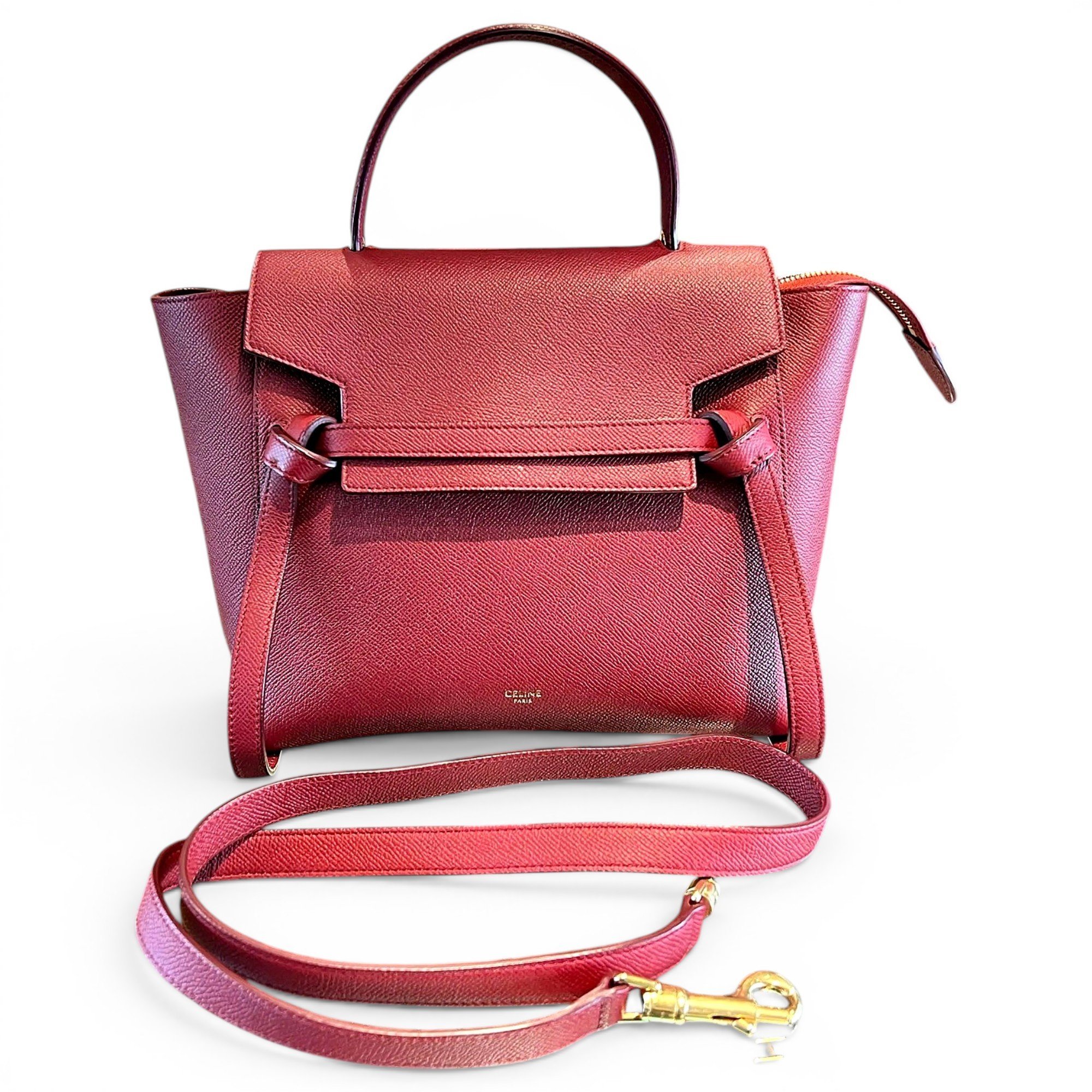 Belt leather crossbody bag