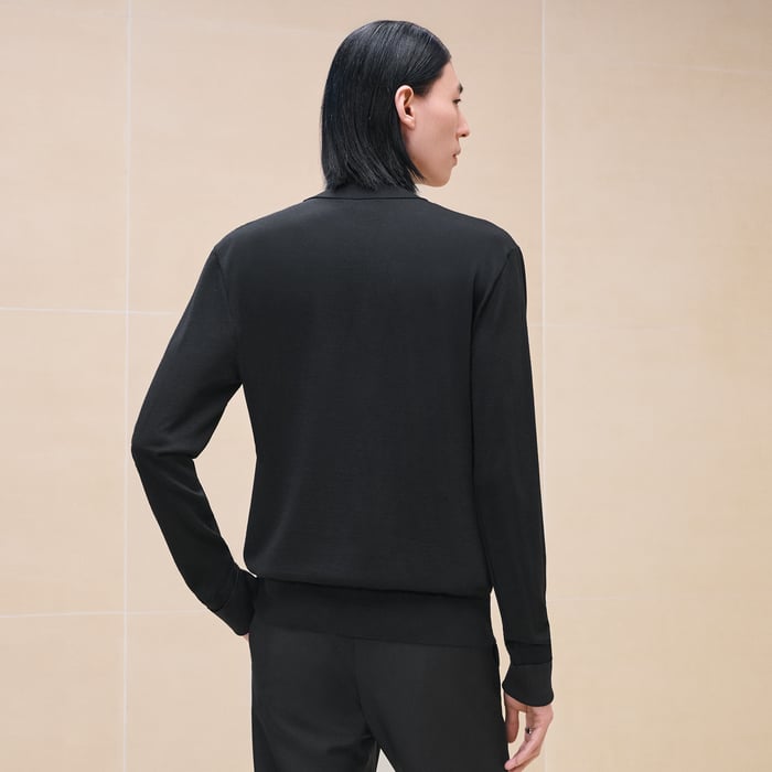Noir "Decadre Laine & Soie" Buttoned Cardigan
