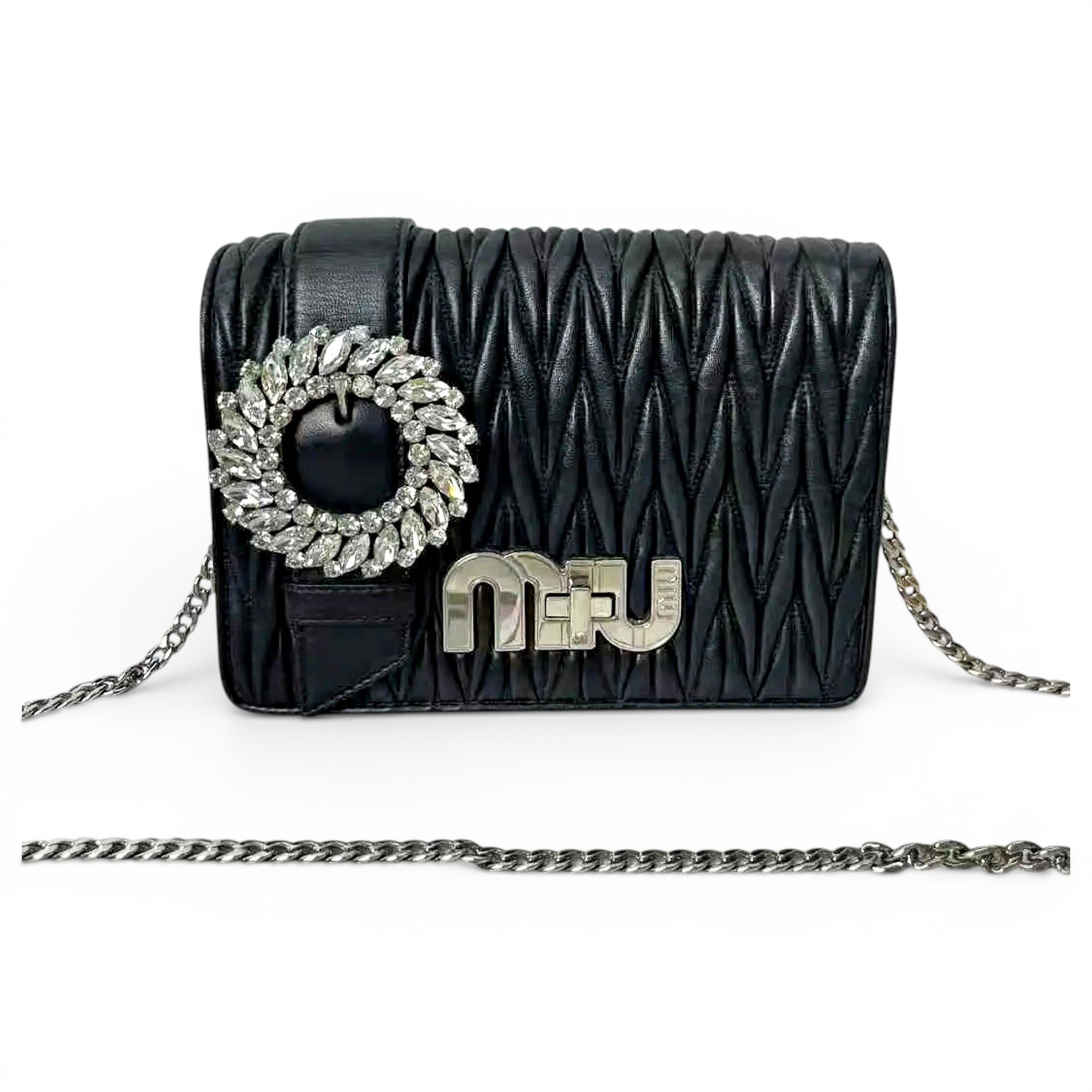 My Miu leather handbag