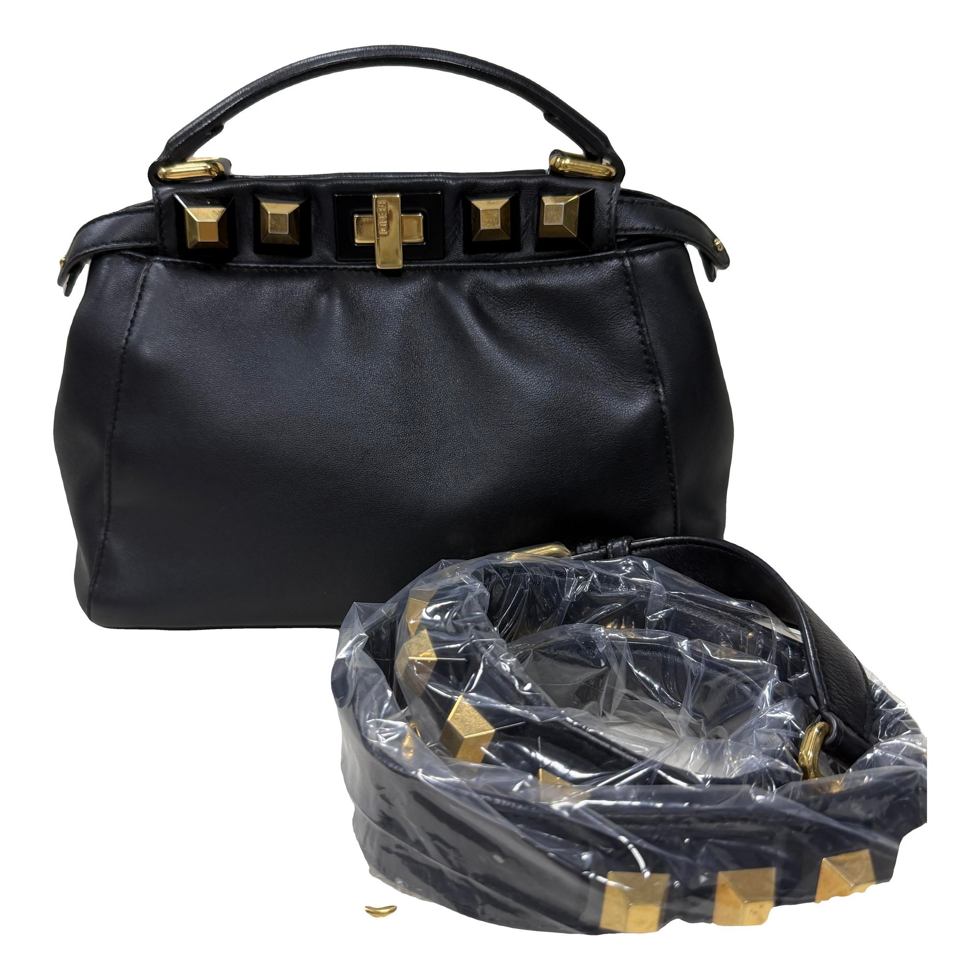 Peekaboo leather handbag