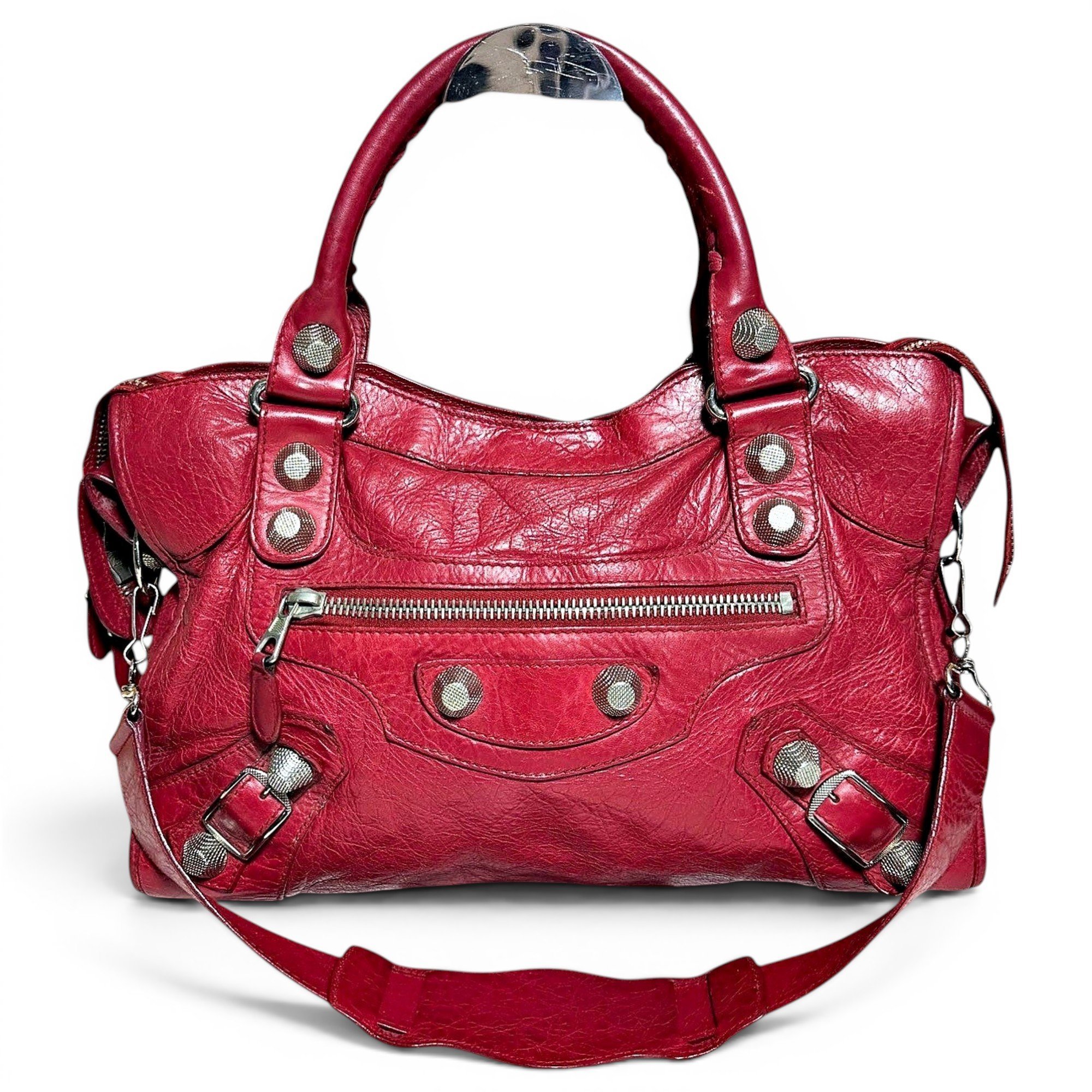 City leather handbag