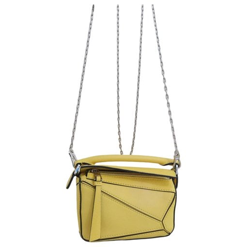 Puzzle leather handbag