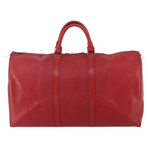 Keepall leather travel bag