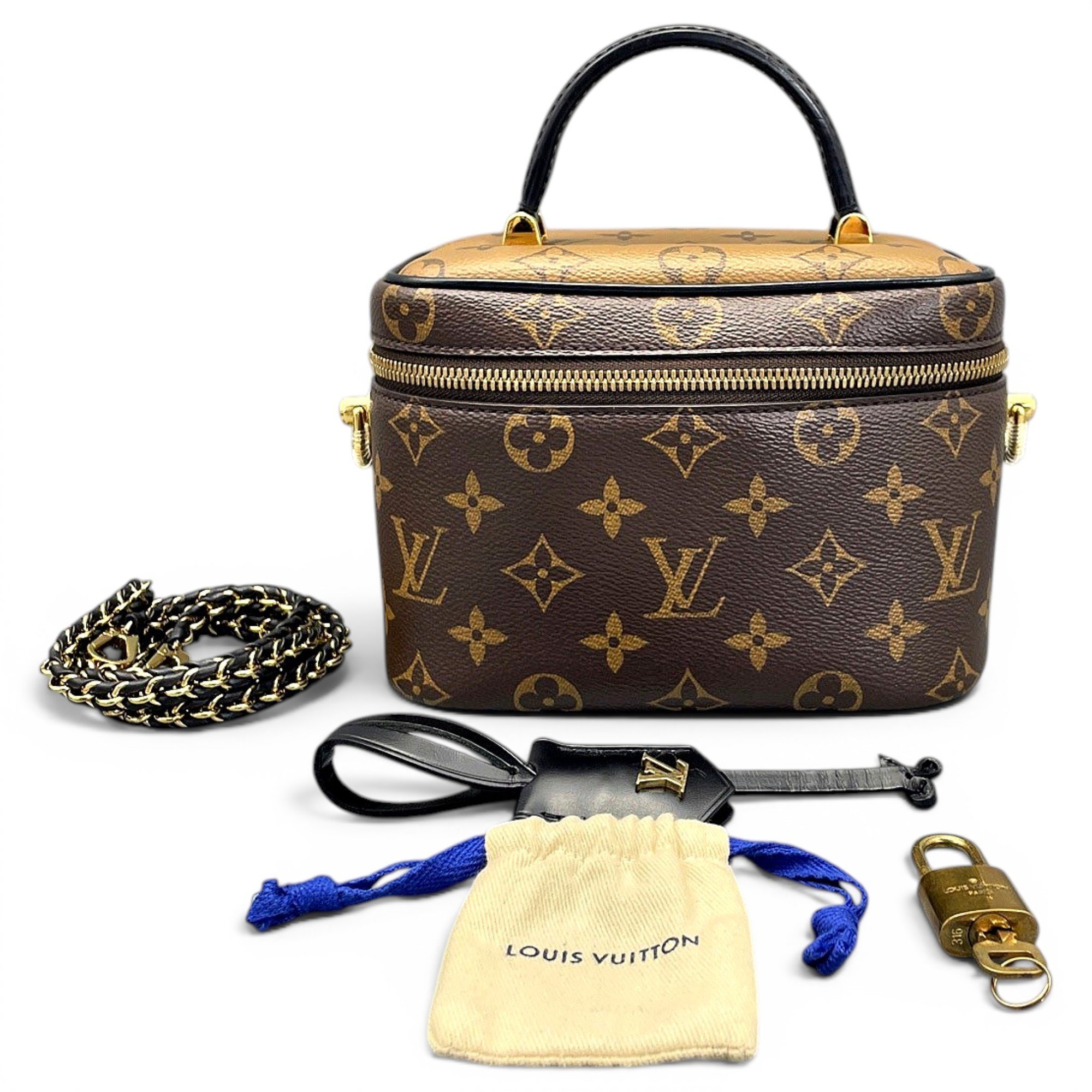 Vanity leather handbag