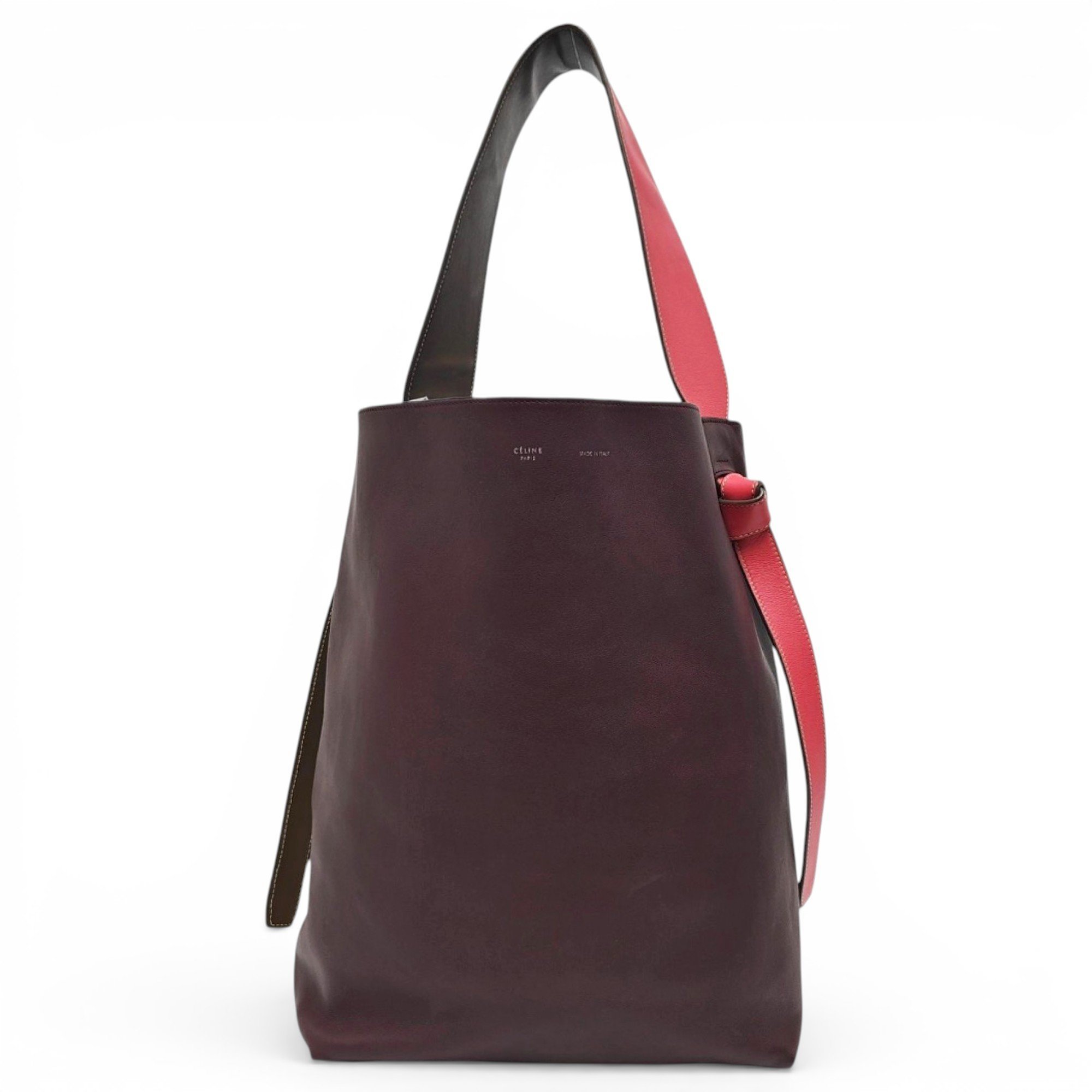 Twisted leather handbag