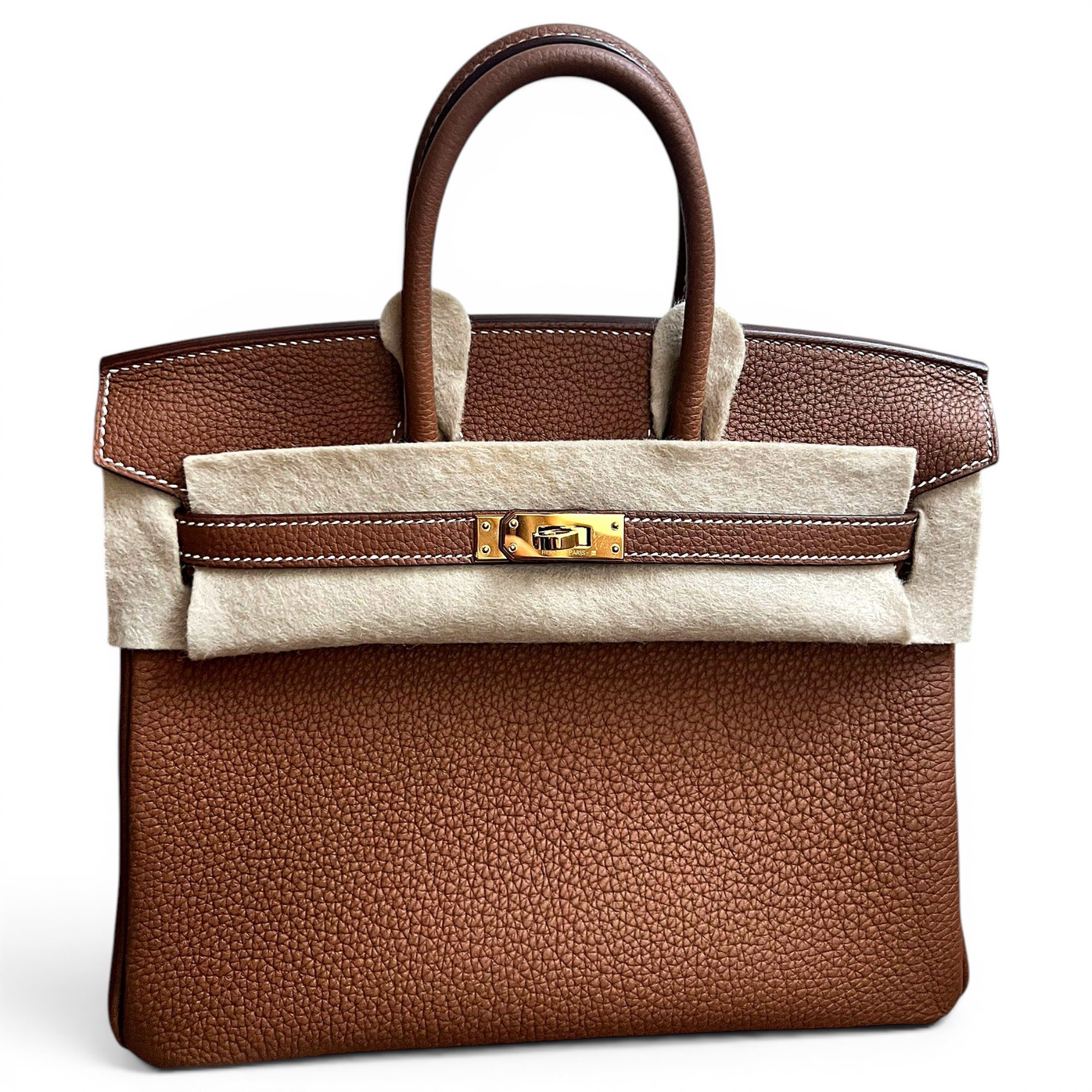 Birkin 25 leather handbag