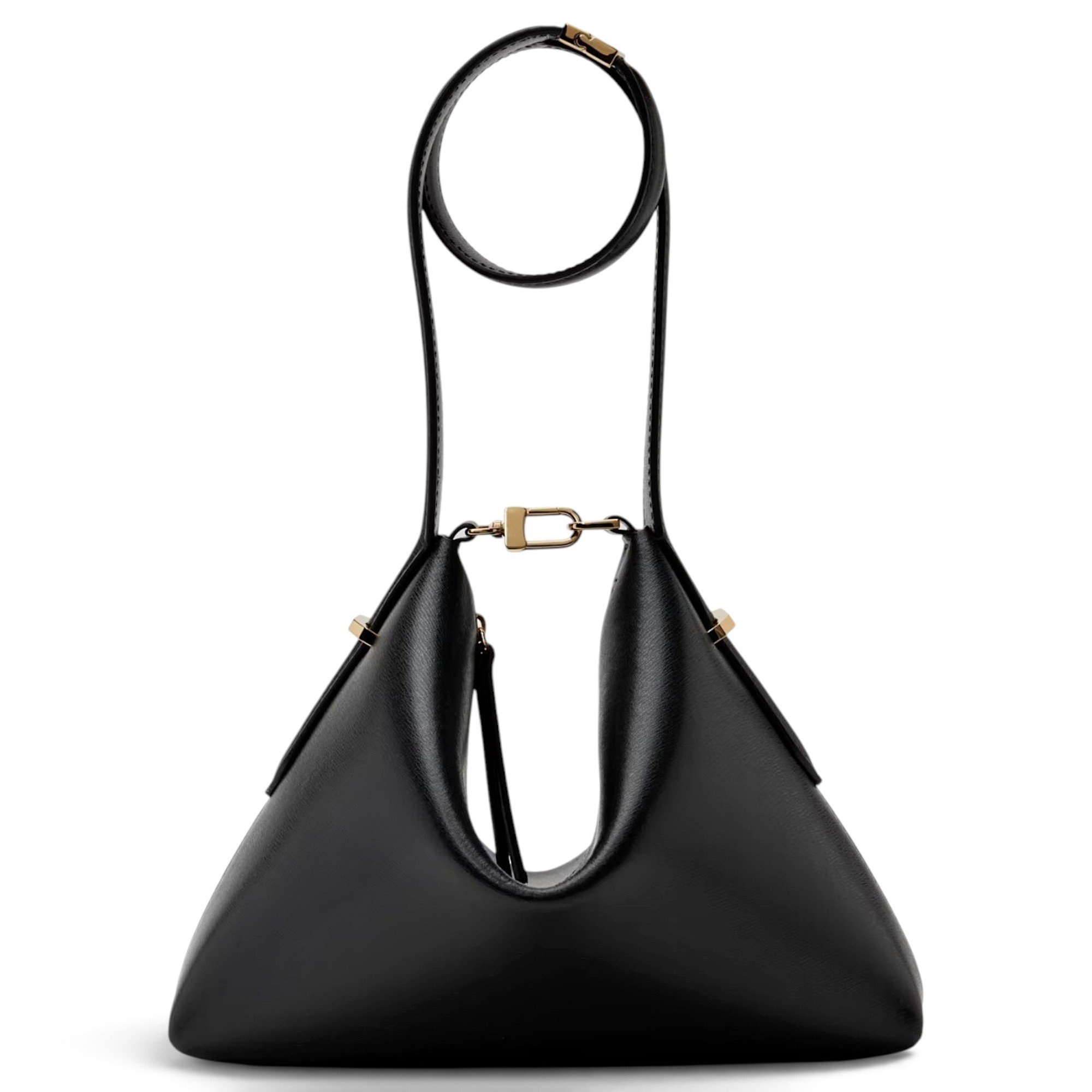 Bevel leather handbag