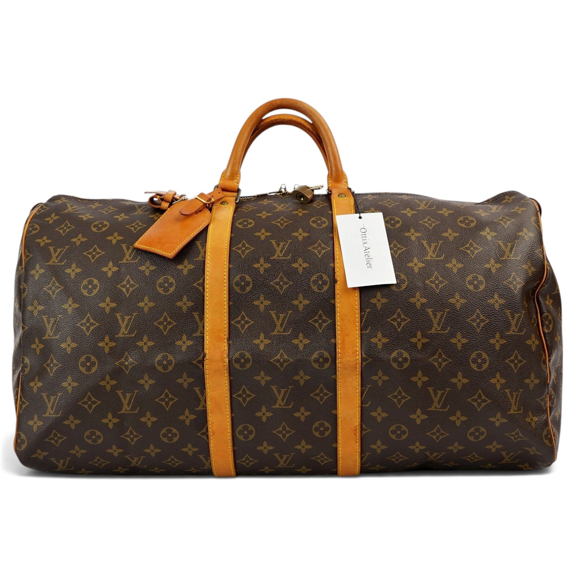 Keepall leather travel bag