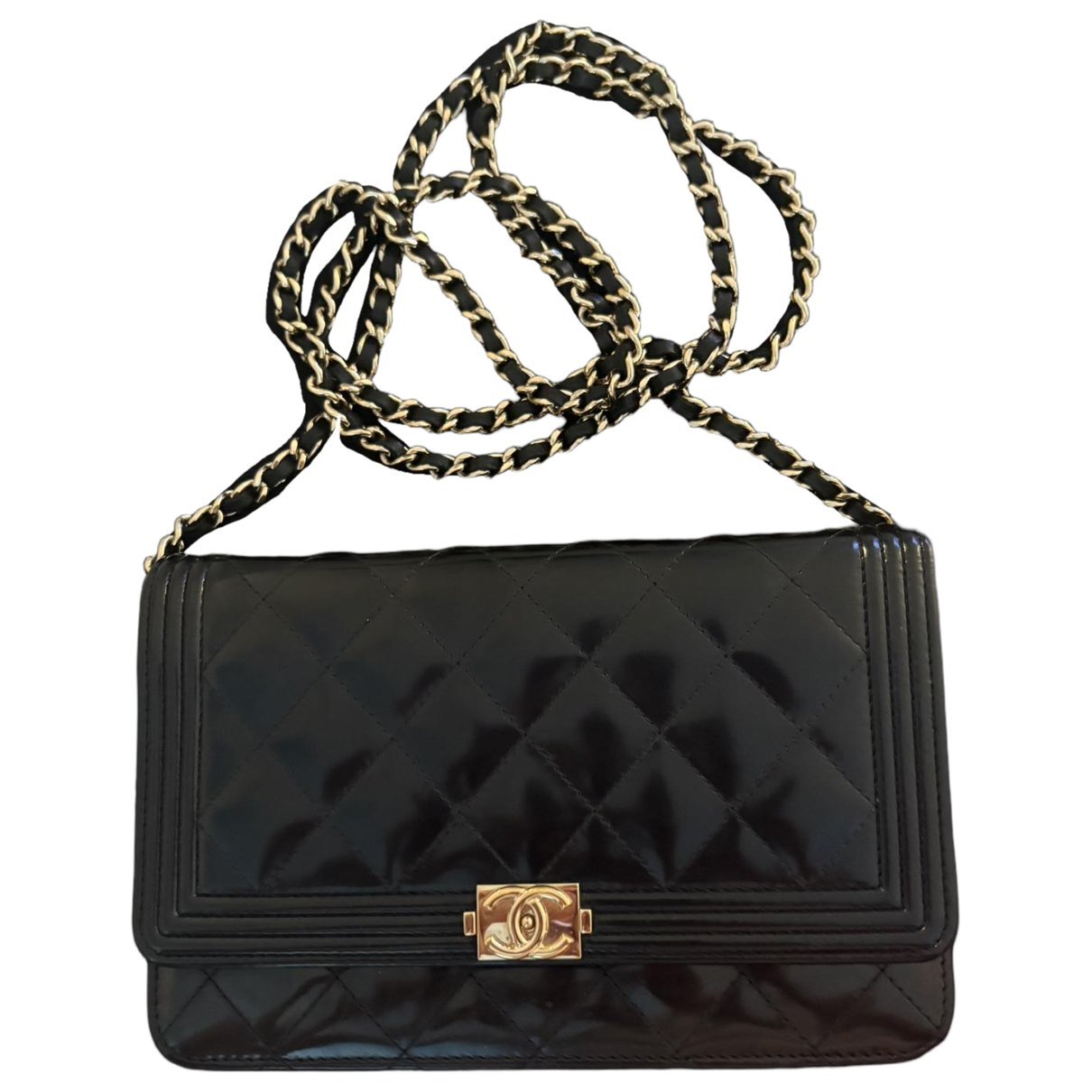Boy patent leather crossbody bag