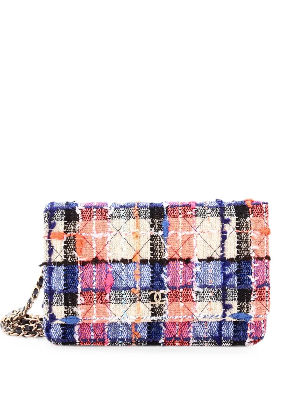 Wallet on Chain Quilted Tweed crossbody bag