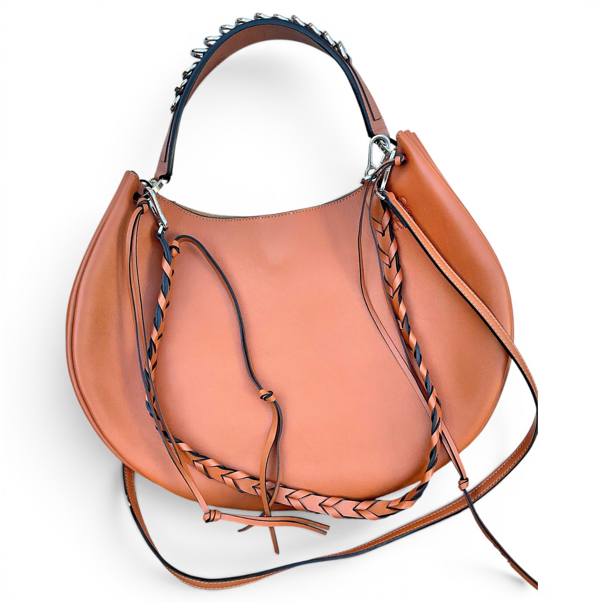 Squeeze leather handbag