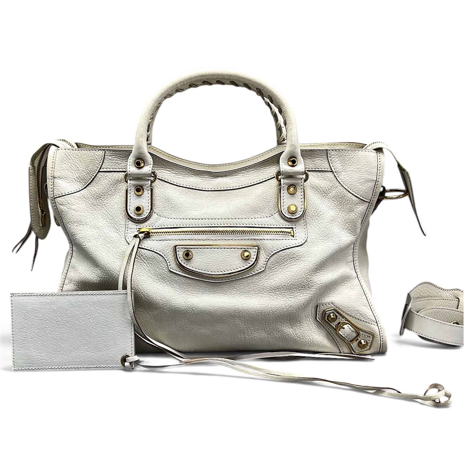 City leather handbag