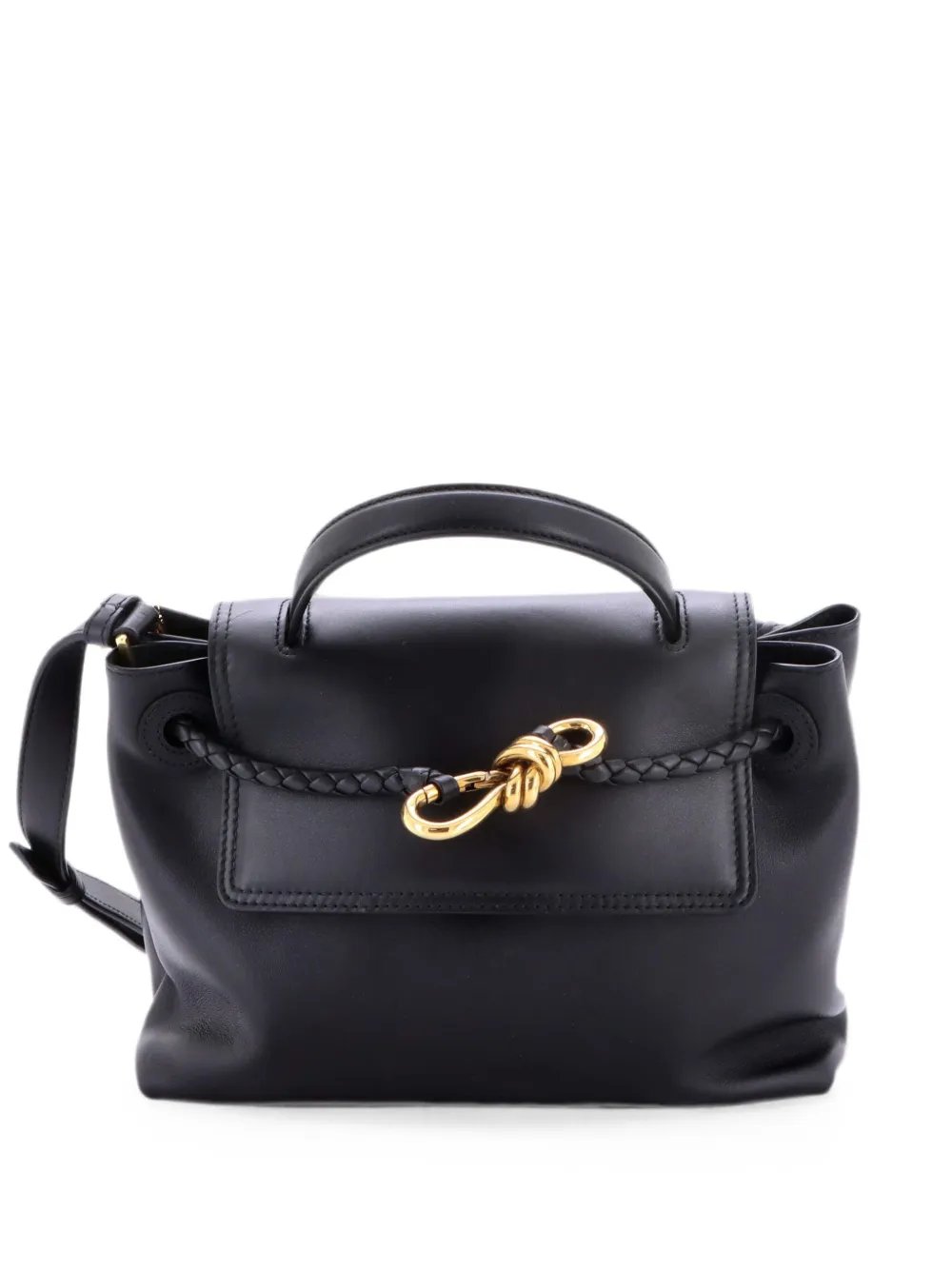 Ciao Ciao Top Handle Bag Leather with Intrecciato Detail Small satchel