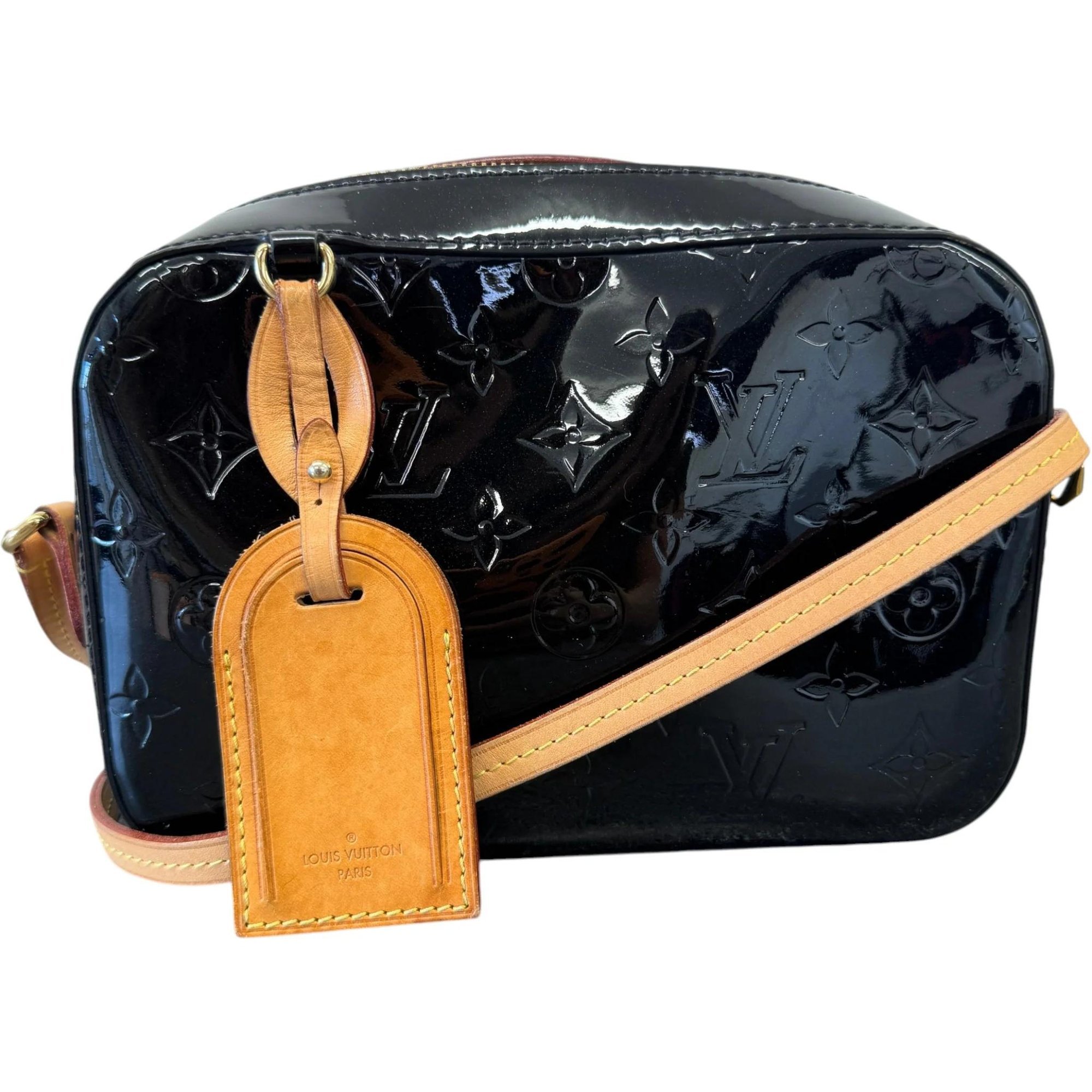 Patent leather handbag