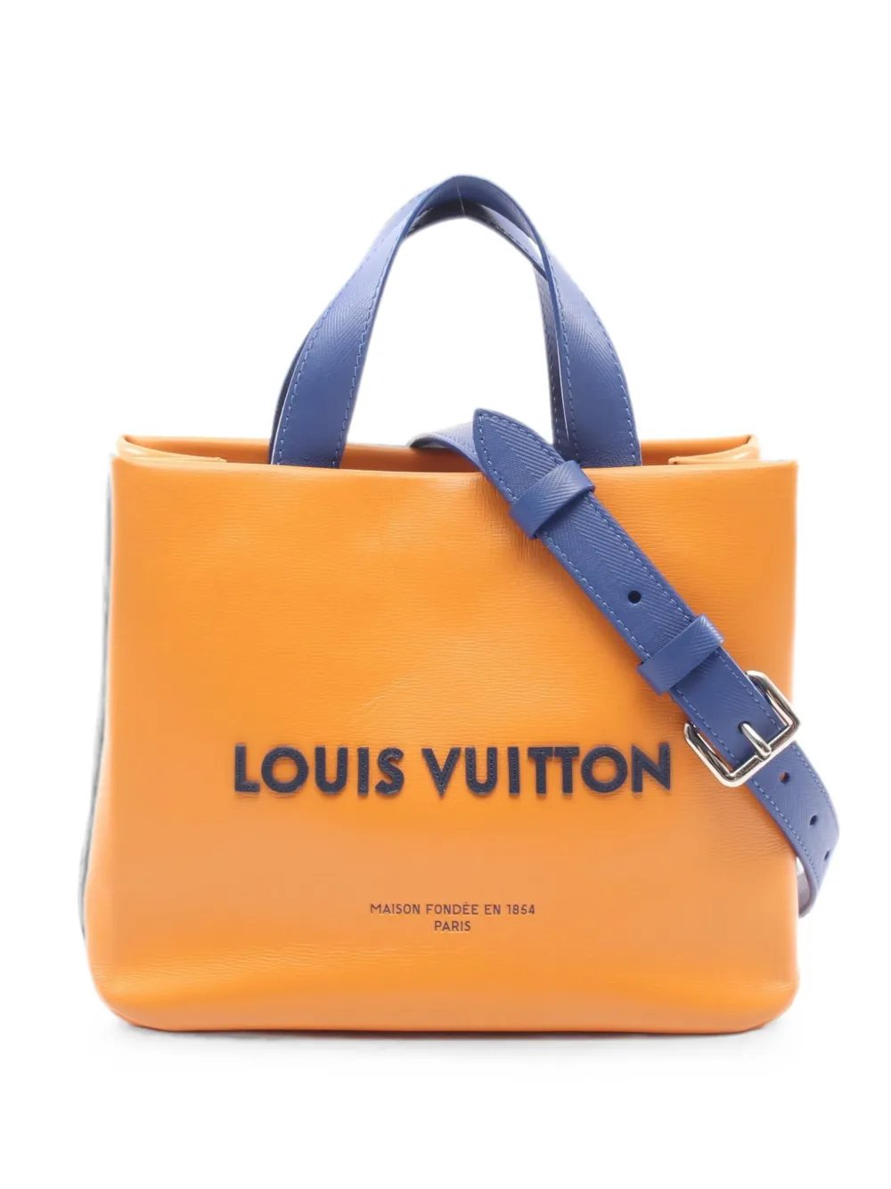 2021 mini logo-print leather tote bag
