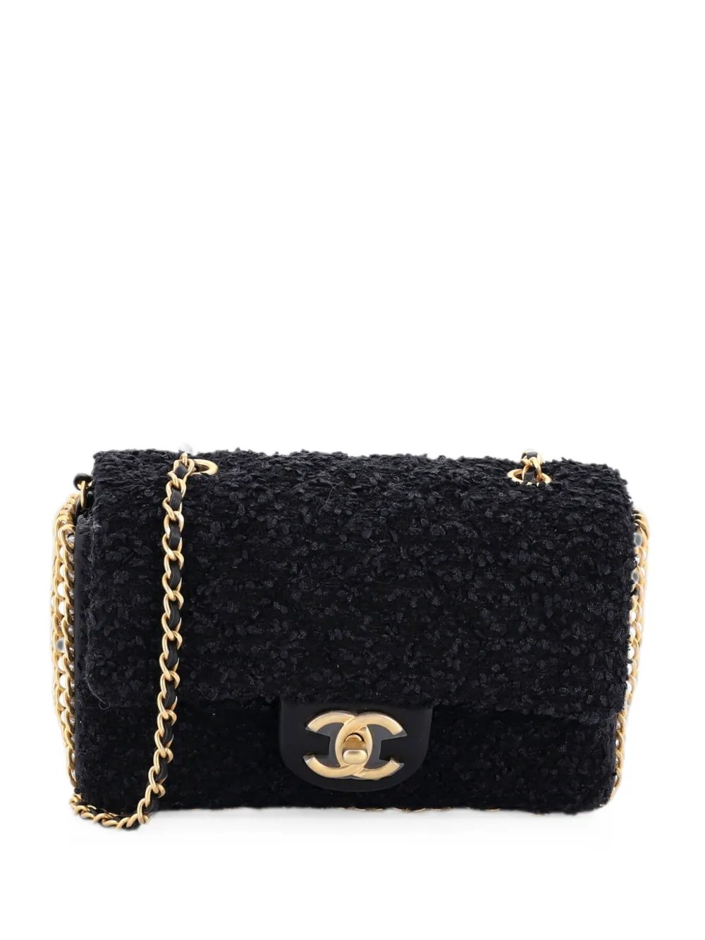 River of Pearls Flap Bag Quilted Tweed Mini shoulder bag