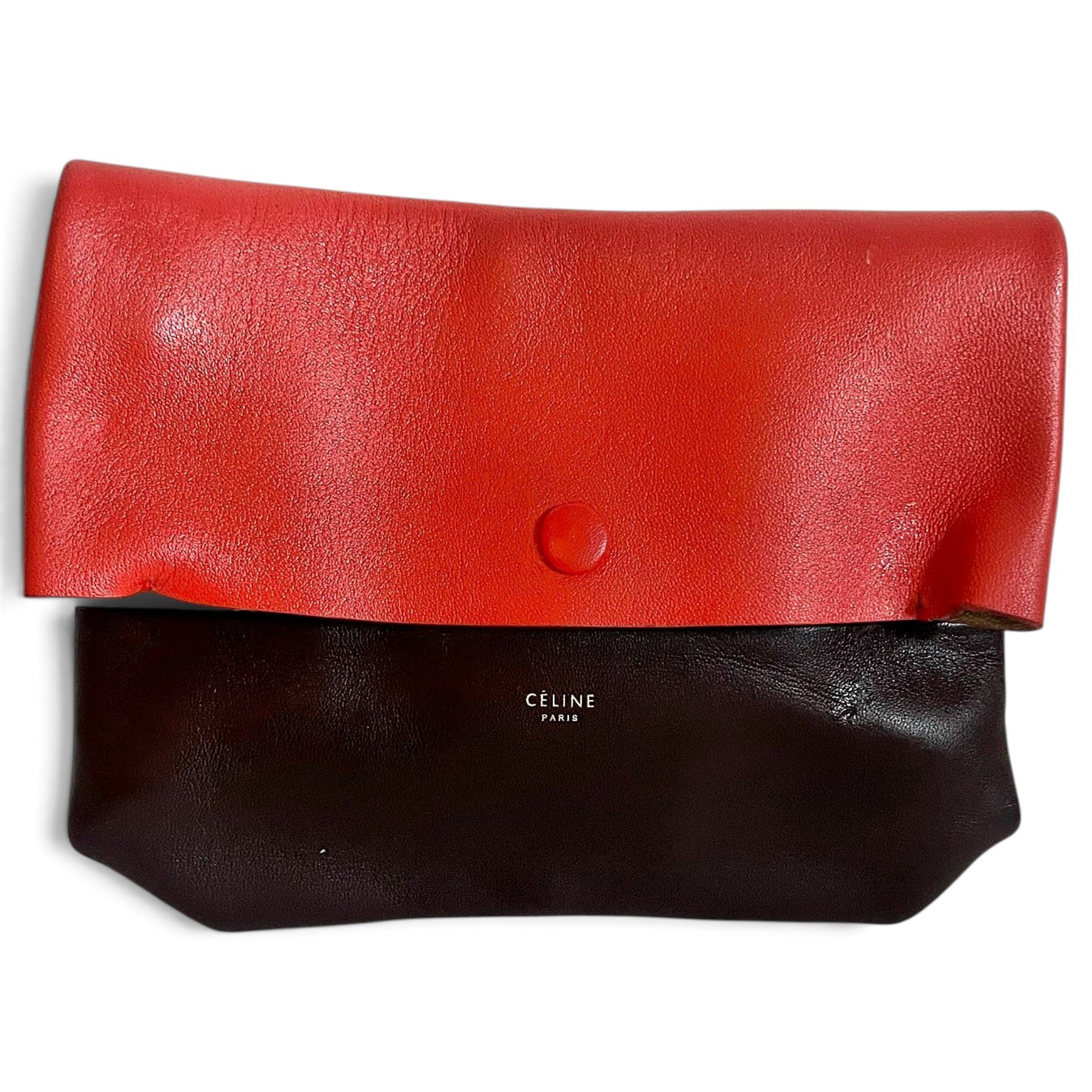 Leather clutch bag