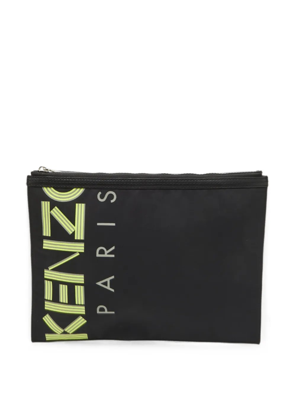logo-print clutch bag