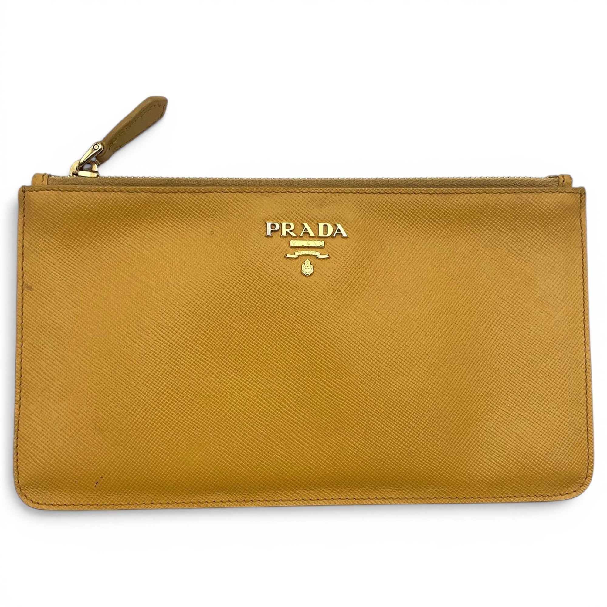 Leather clutch bag
