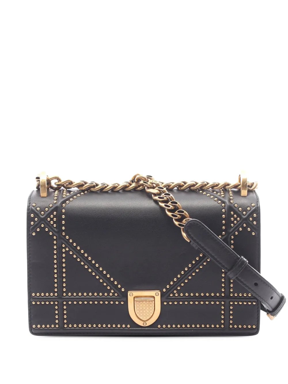 Dior 2010-2026 Small Lambskin Studded Diorama Flap crossbody bag