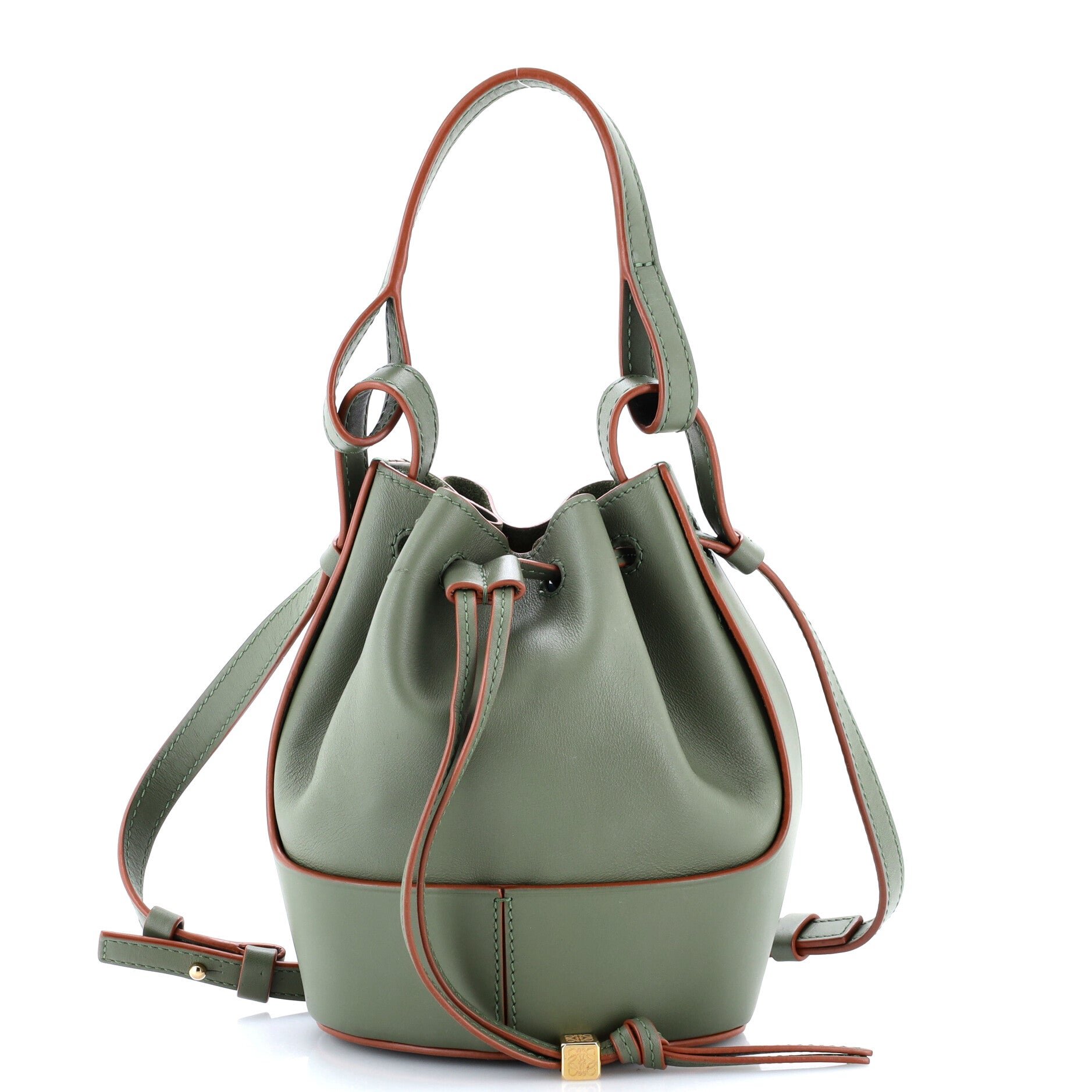 Balloon Bucket Bag Leather Mini