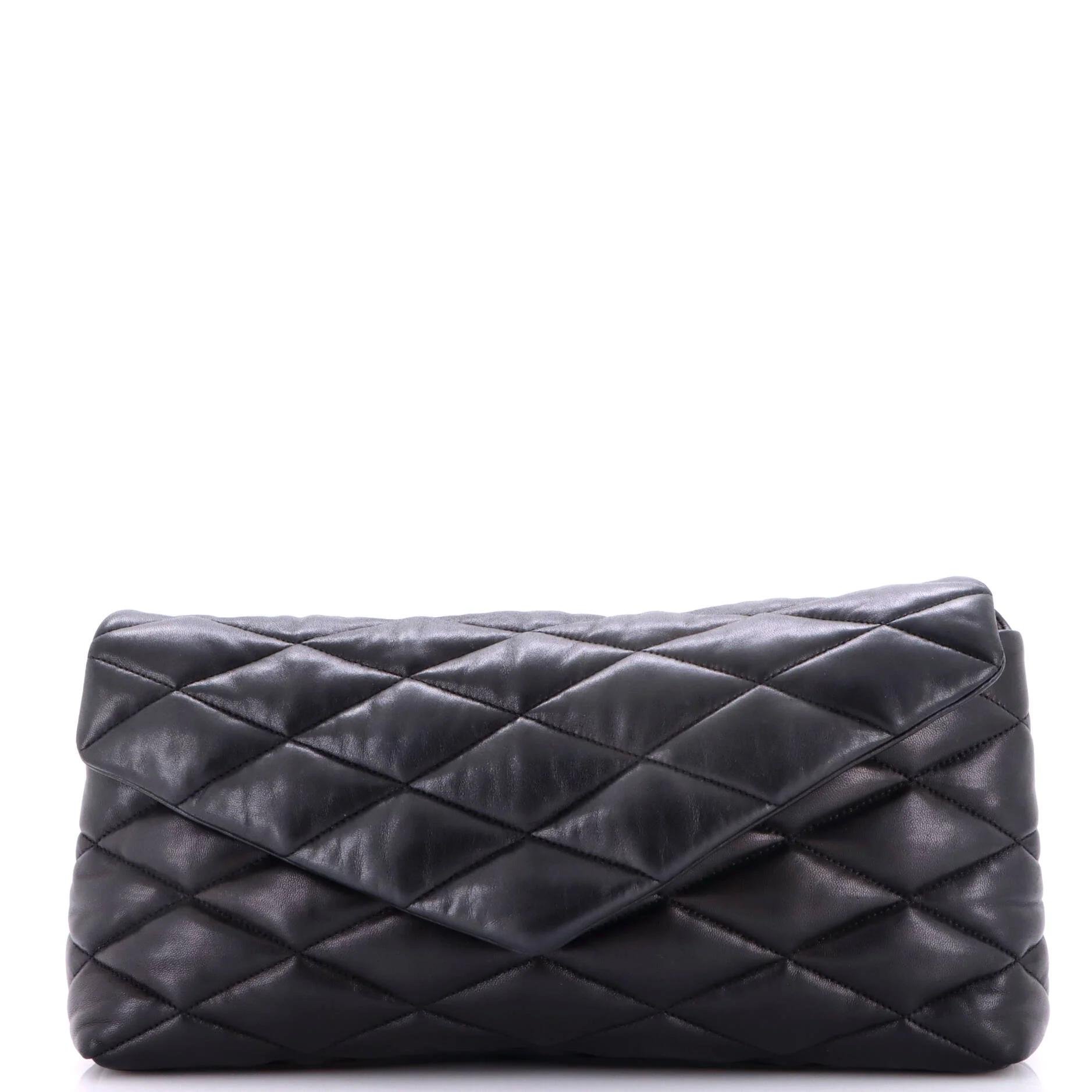 Leather clutch bag