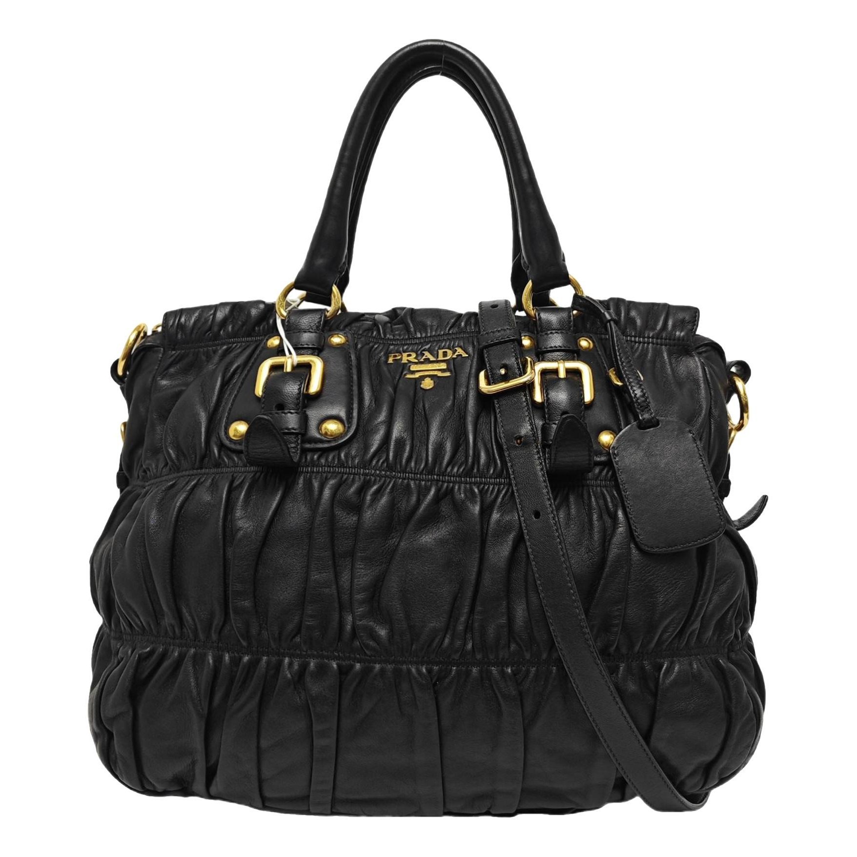Madras leather crossbody bag
