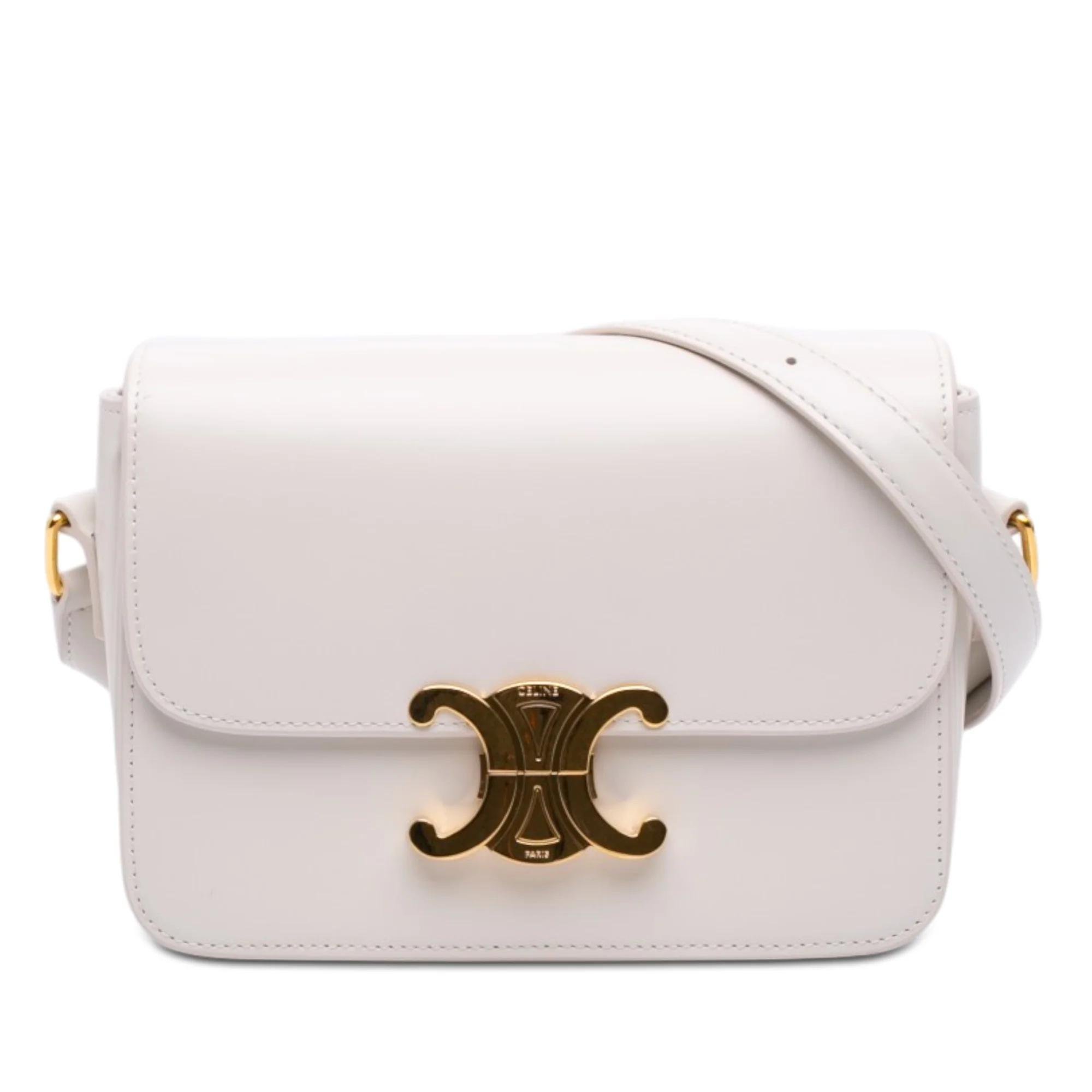 Triomphe pony-style calfskin handbag