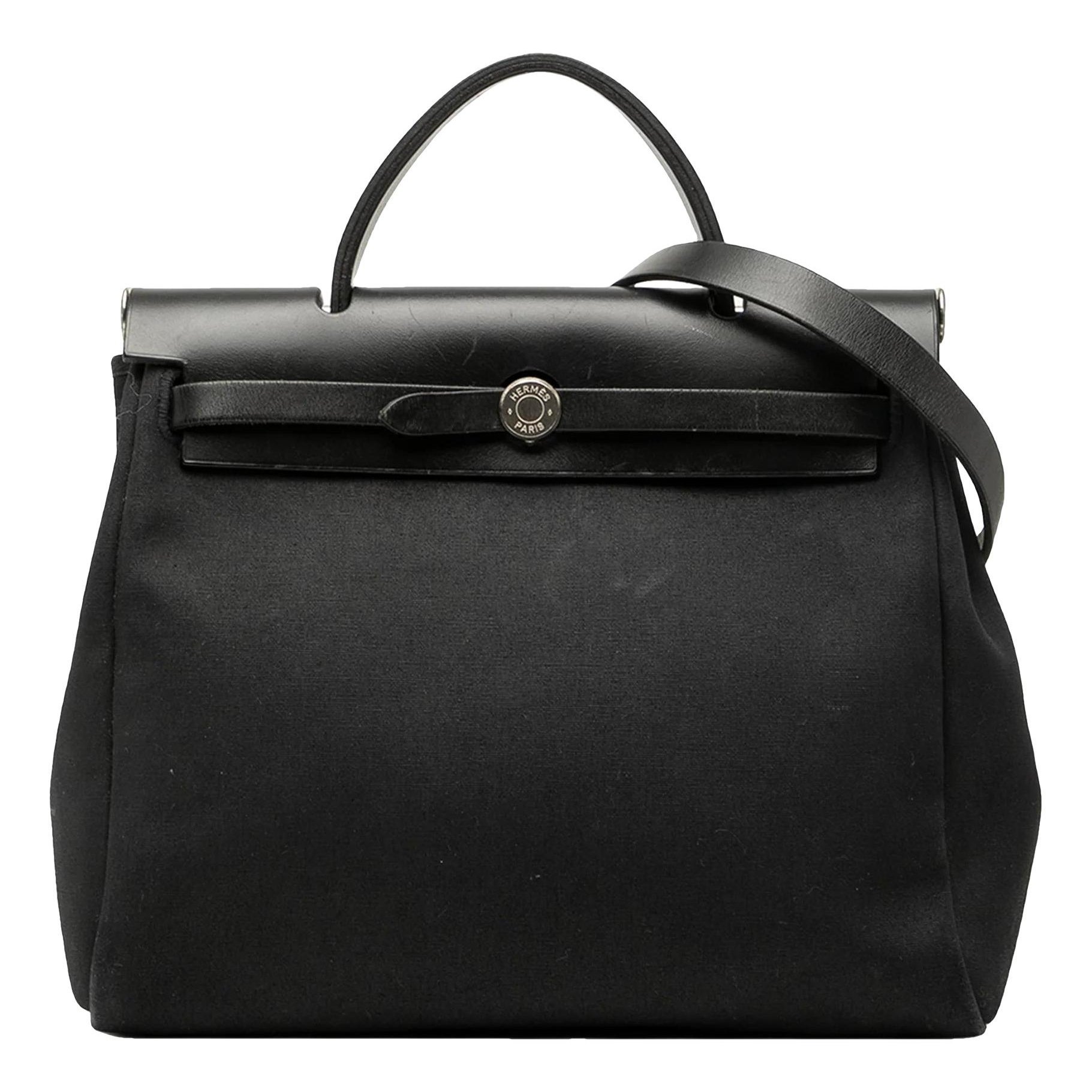 Hermes Herbag Handbag Black 2001