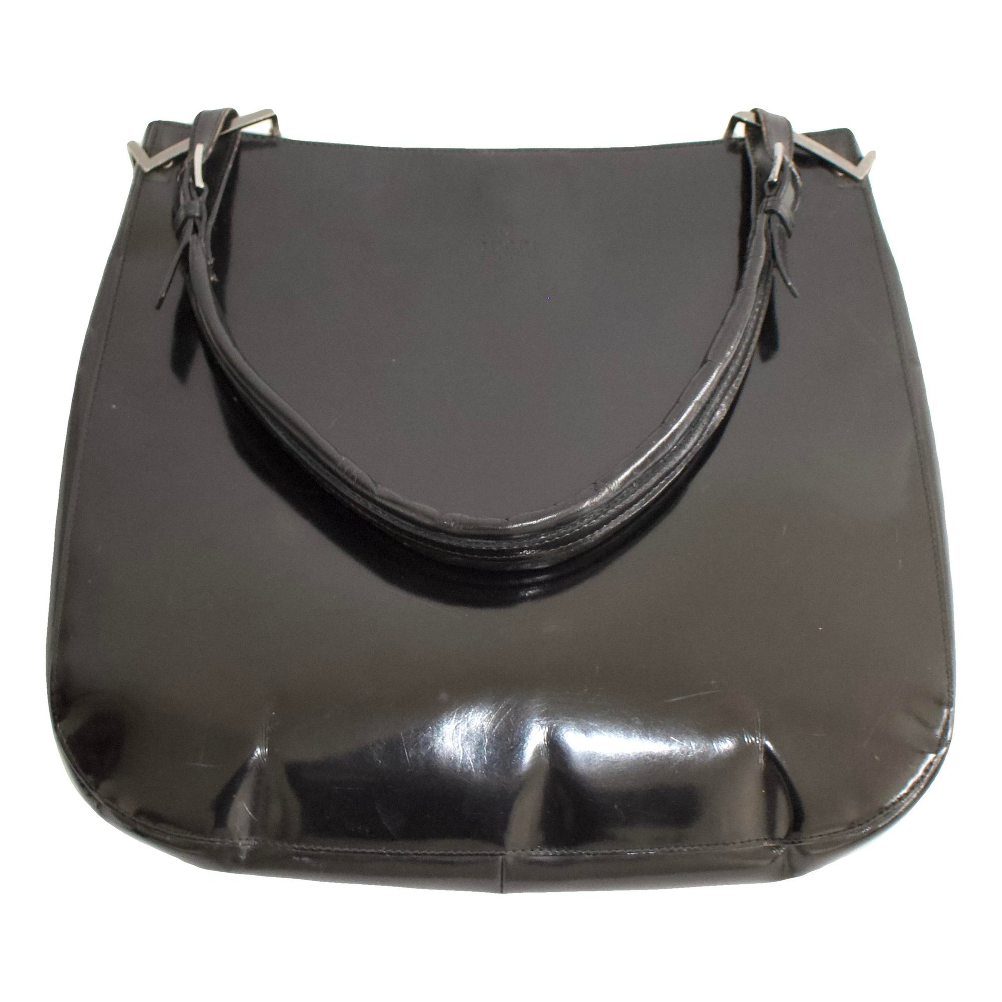 Patent leather handbag