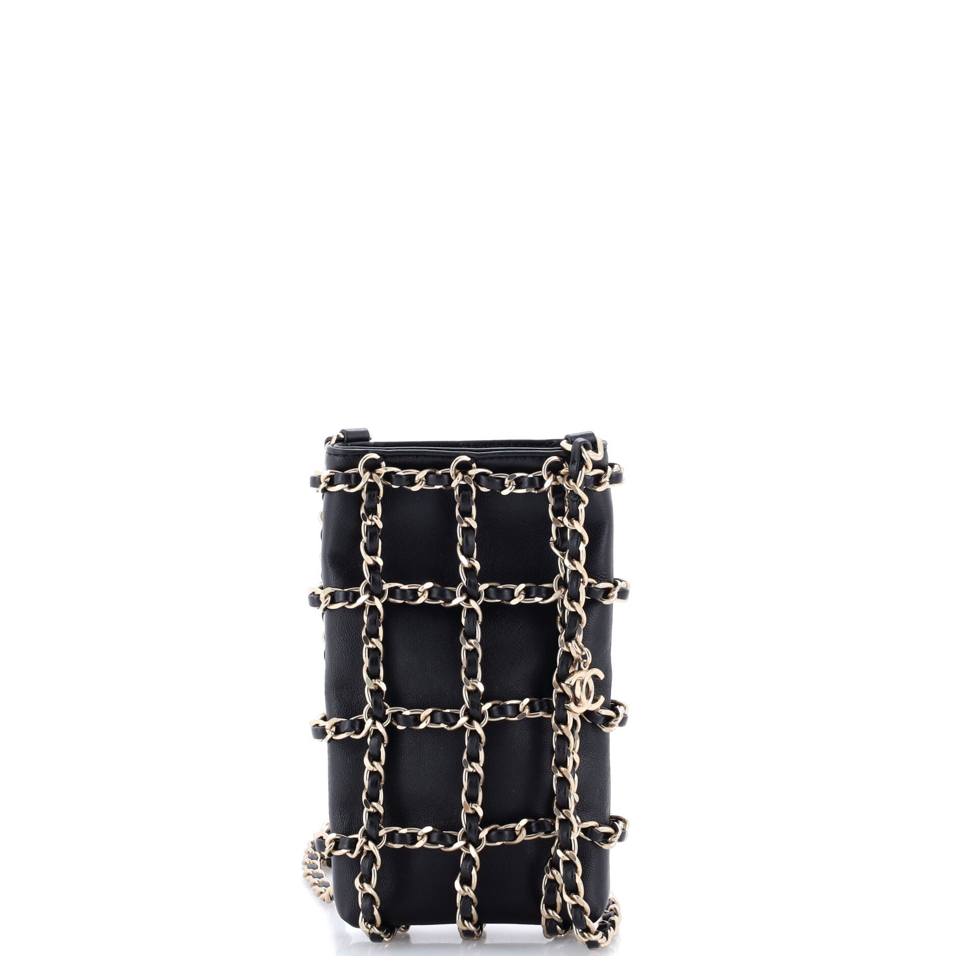 Tech Me Out Clutch With Chain Lambskin