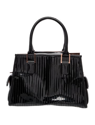 Patent Leather Top Handle Bag