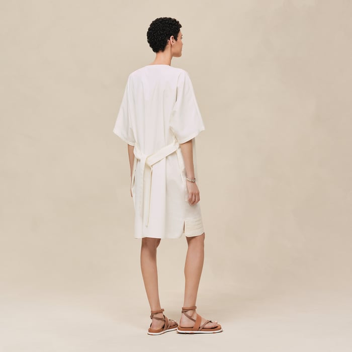 Blanc Cassé Embroidered Beach Caftan