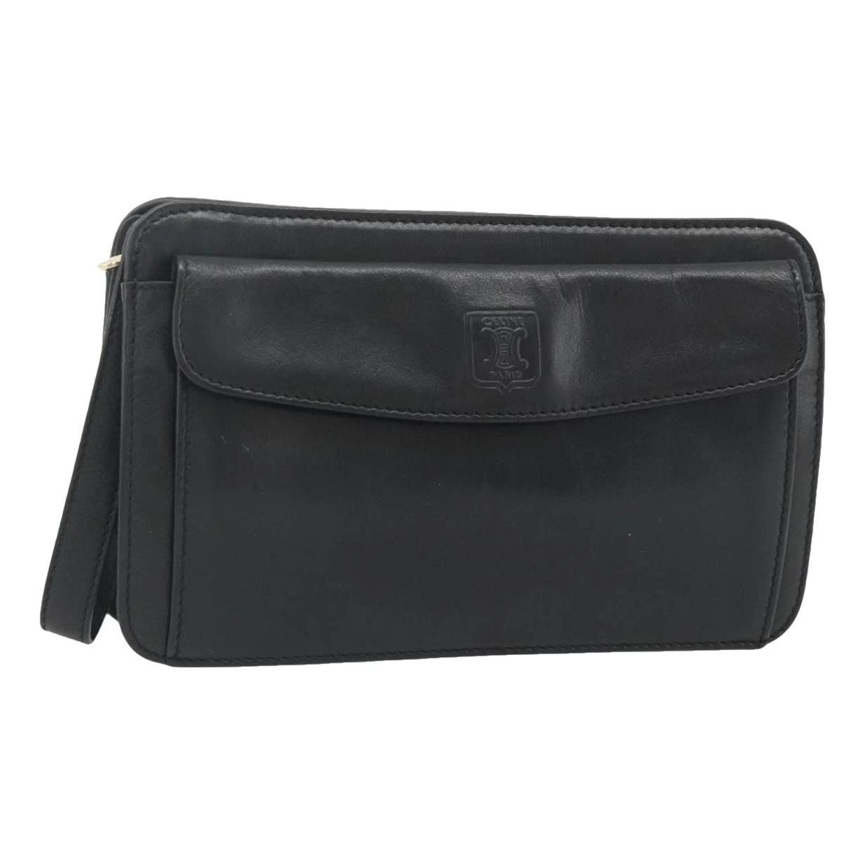 Leather clutch bag