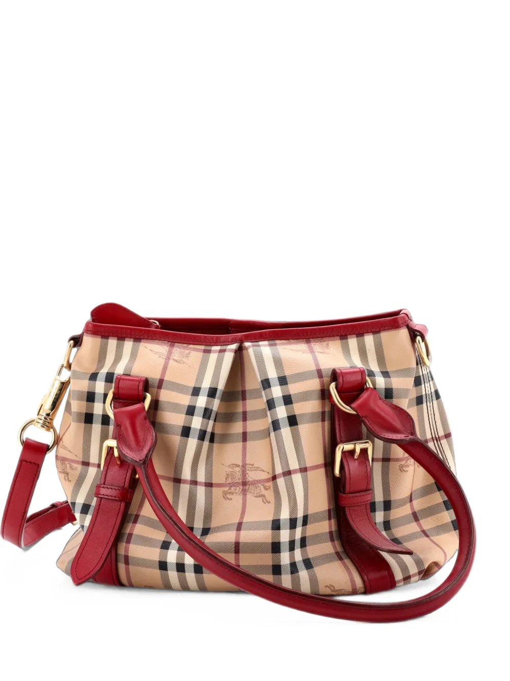 Burberry Northfield Convertible Tote Haymarket Coated Canvas Small satchel