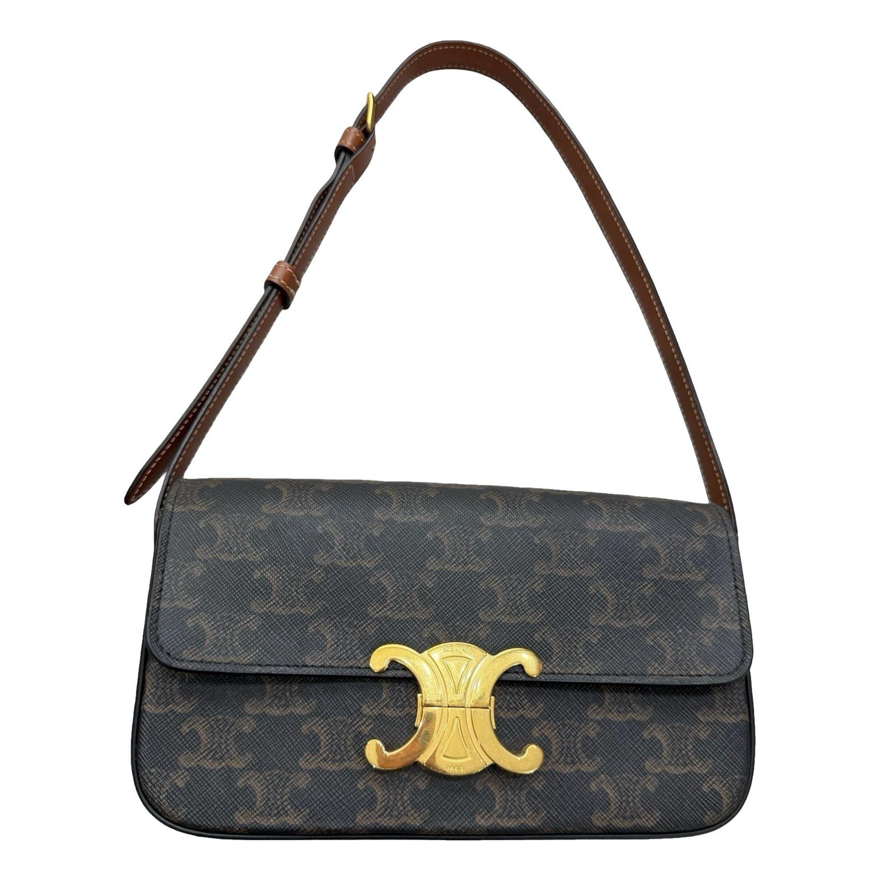 Triomphe Long cloth handbag