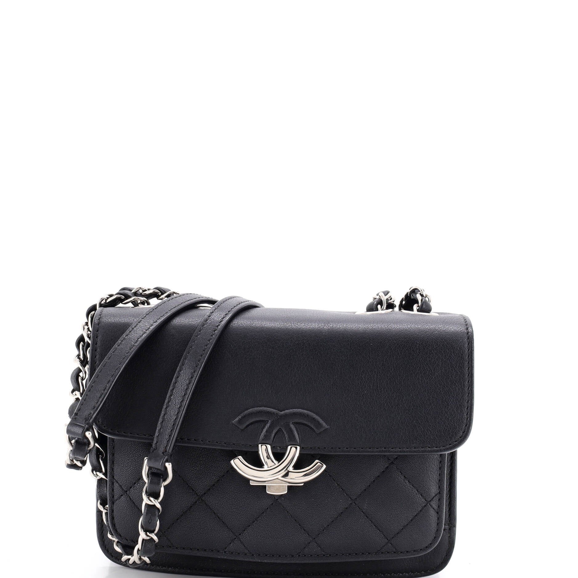 CC Box Flap Bag Quilted Calfskin Mini