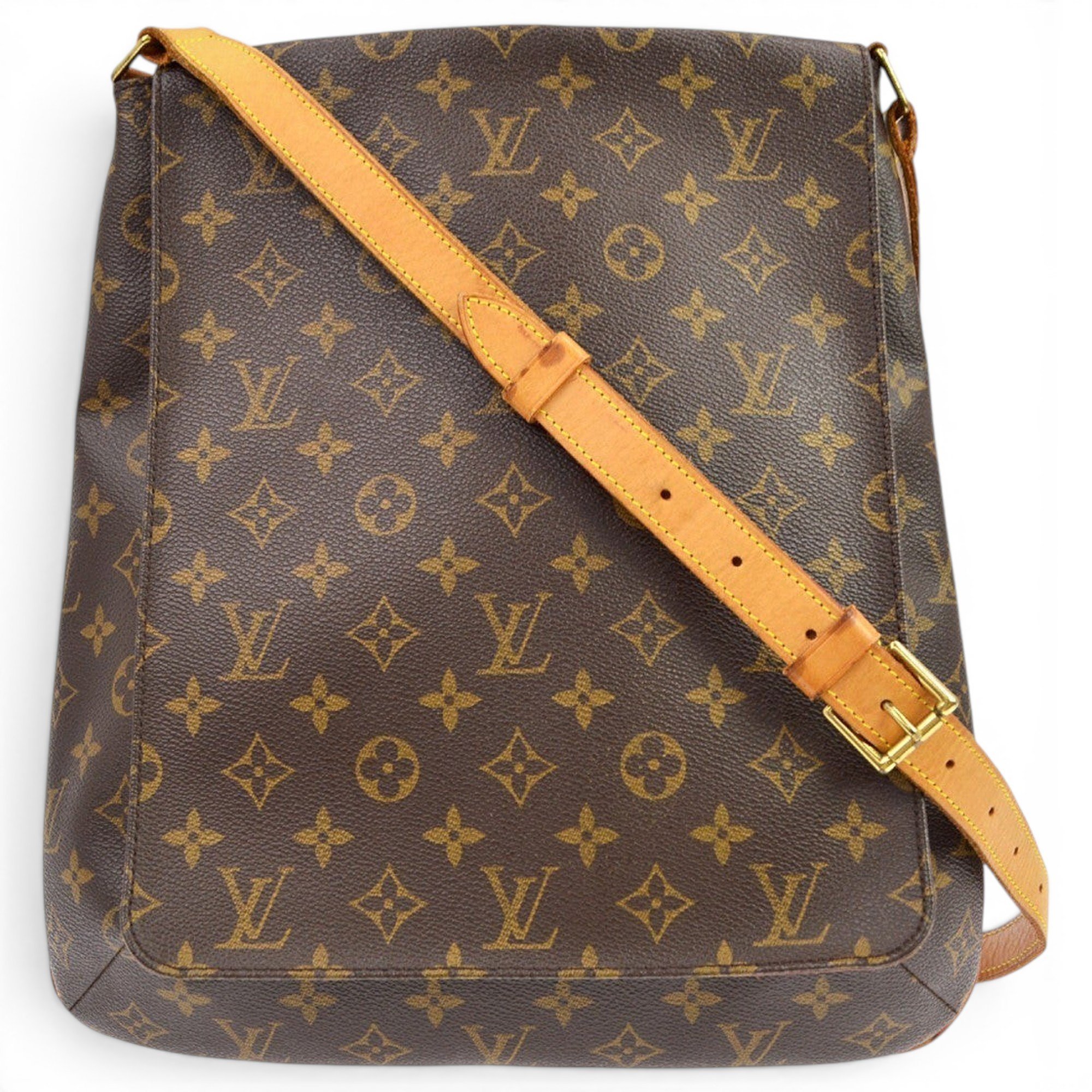 Musette cloth handbag