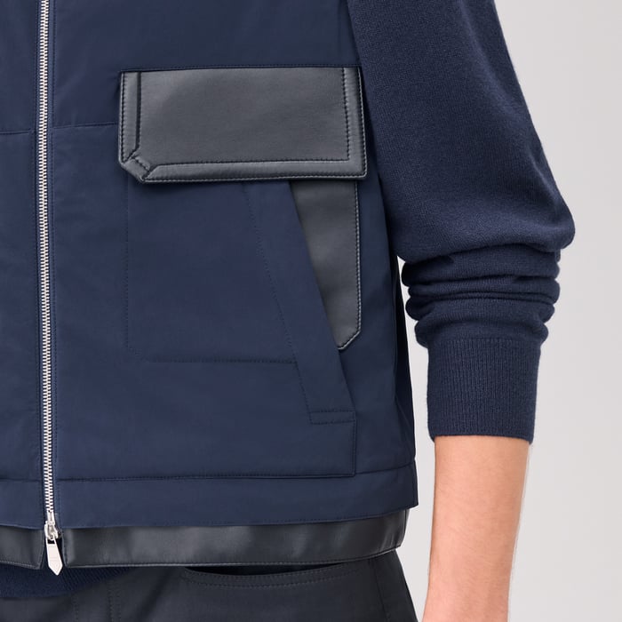 Océan Vest With Leather Details