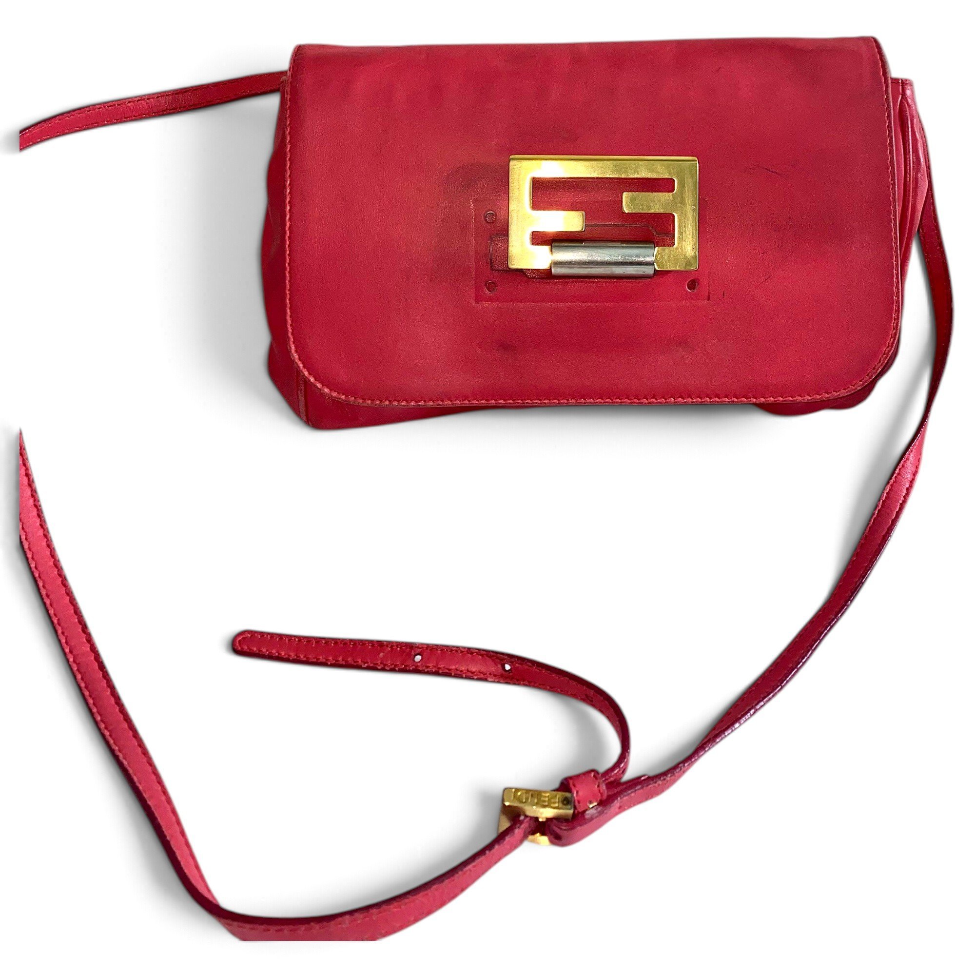 Baguette leather handbag