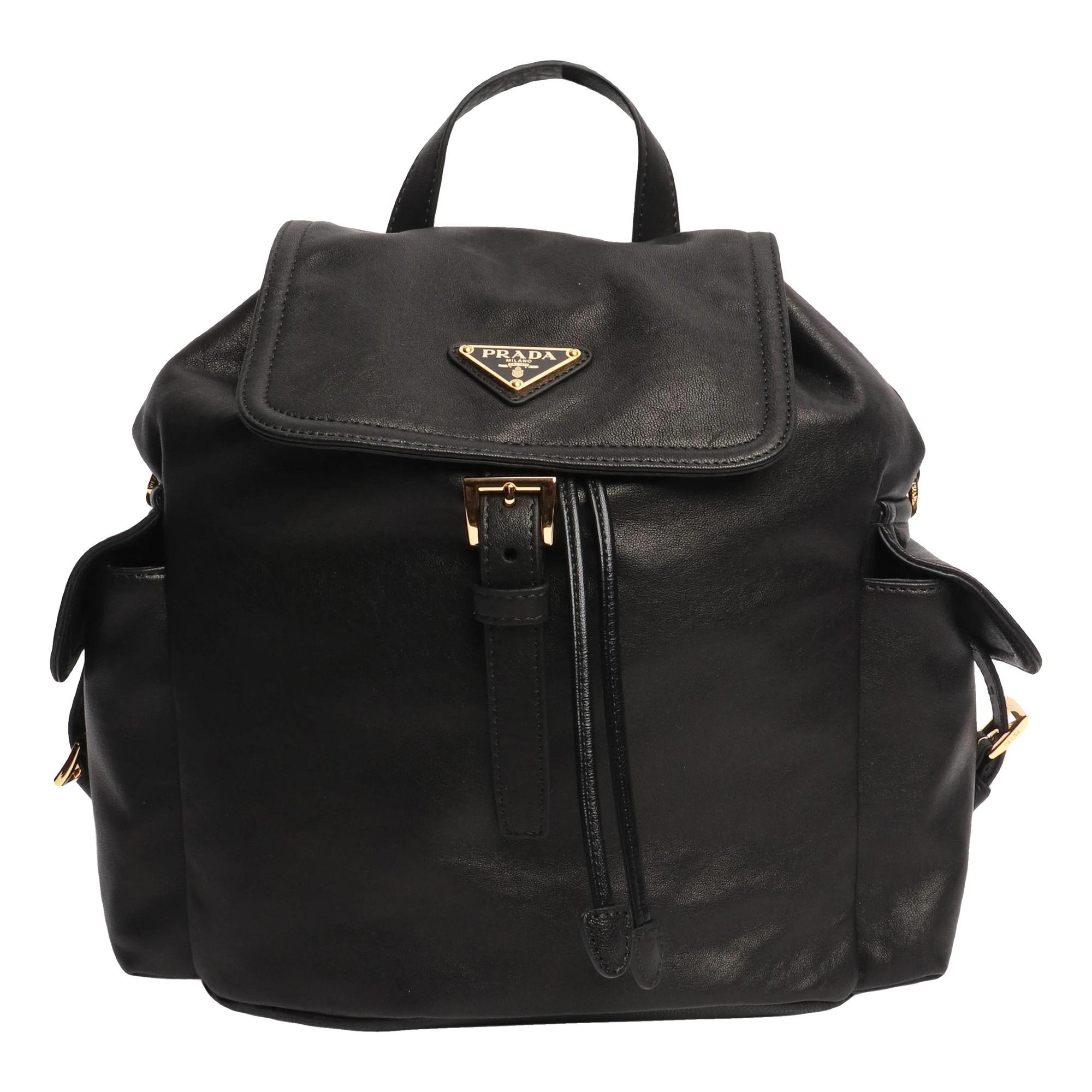Re-Nylon leather backpack