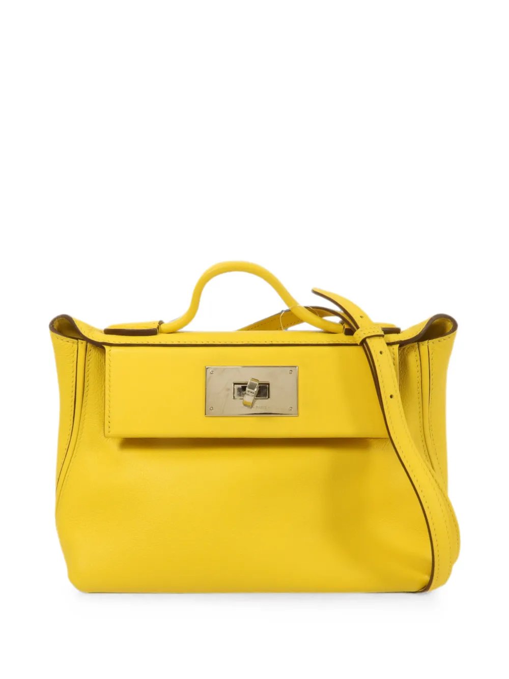 Hermes 2022 Mini 24/24 Jaune Citron tote bag