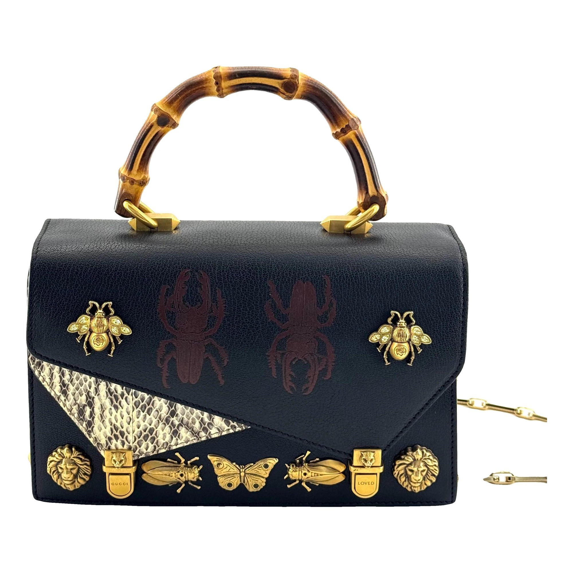 Bamboo leather handbag