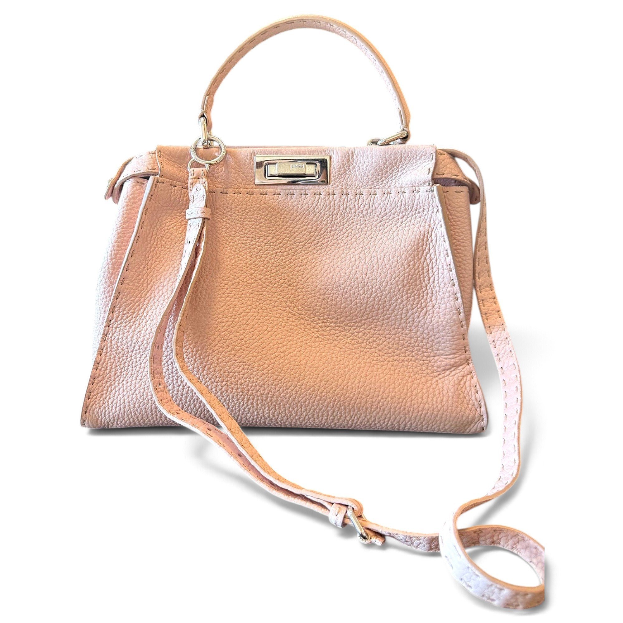 Peekaboo leather handbag